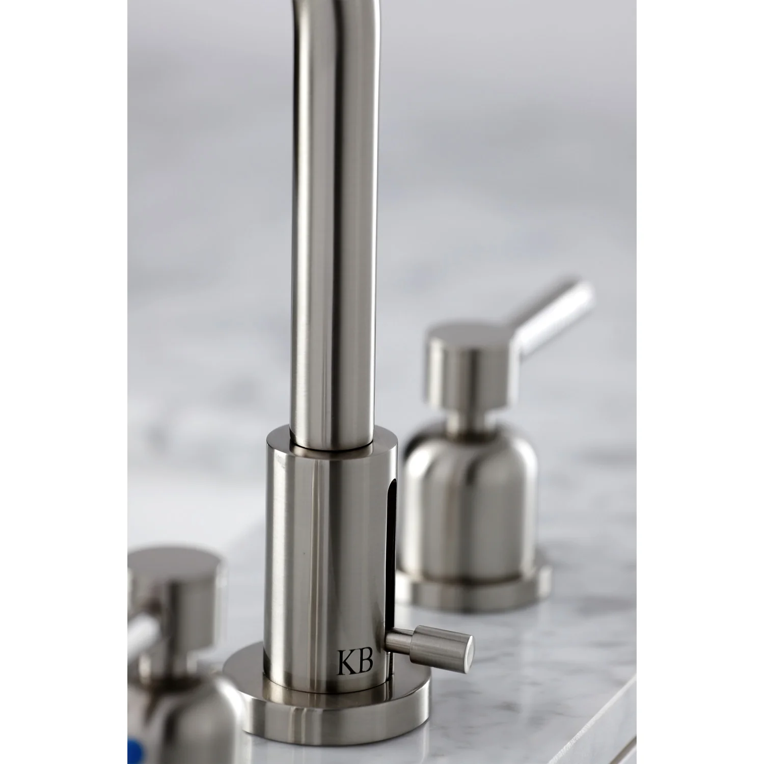 Kingston Sona FSC8958DL - Concord Two-Handle 3-Hole Deck Mount Widespread Bathroom Faucet with Brass Pop-Up, Brushed Nickel - Image 6