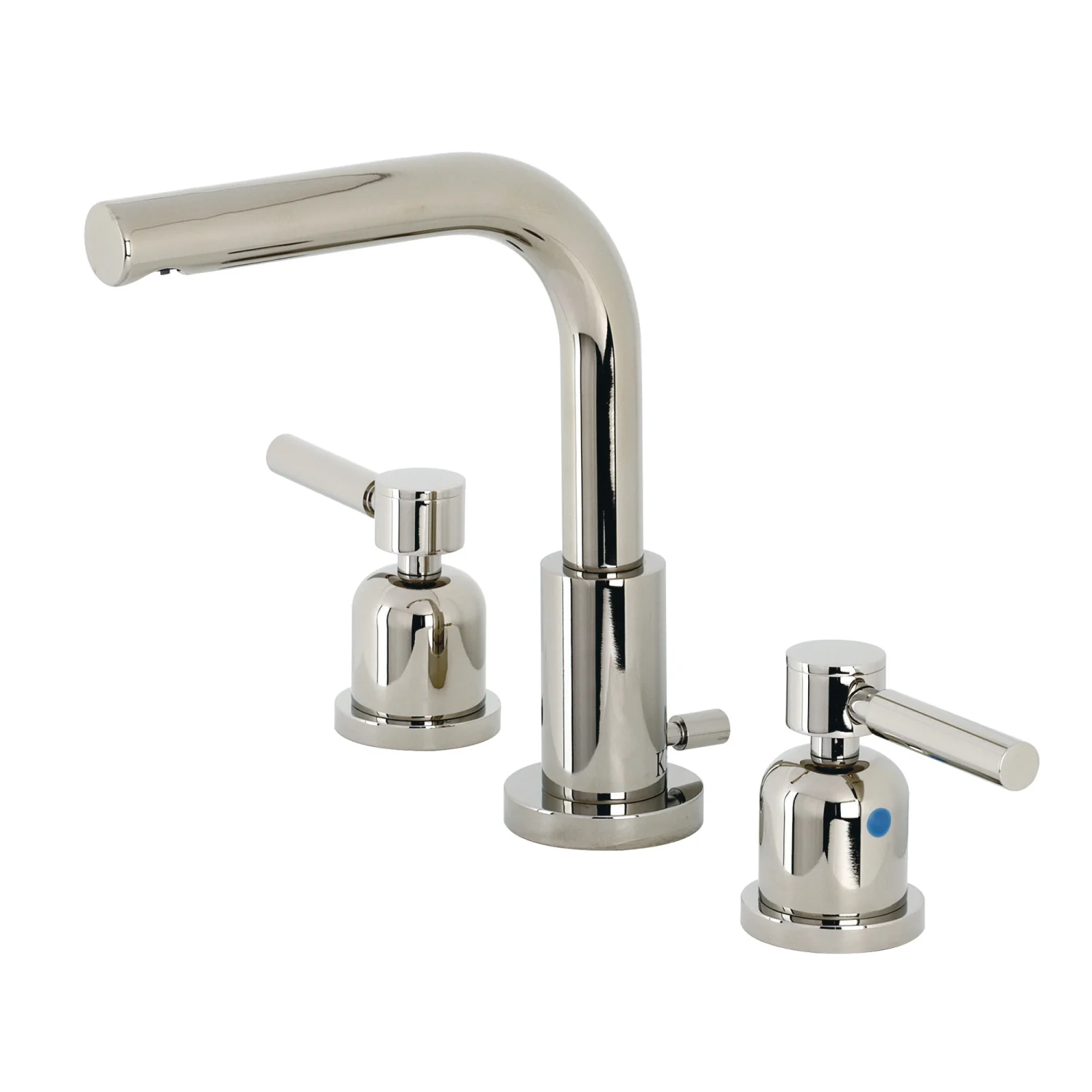 Kingston Sona FSC8959DL - Concord Two-Handle 3-Hole Deck Mount Widespread Bathroom Faucet with Brass Pop-Up, Polished Nickel