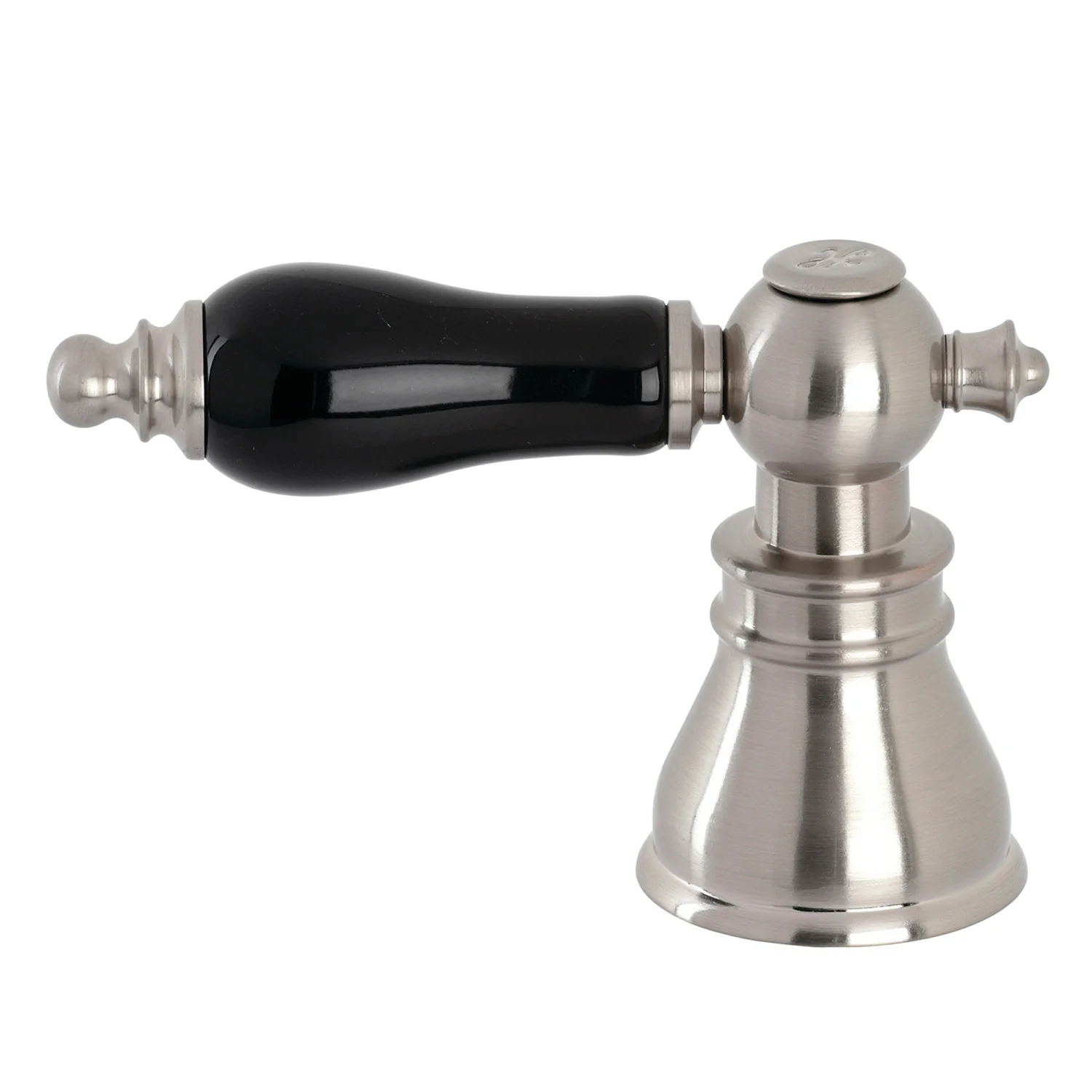 Kingston FSCH1978AKLH Black Porcelain Lever Handle (Hot Side), Brushed Nickel