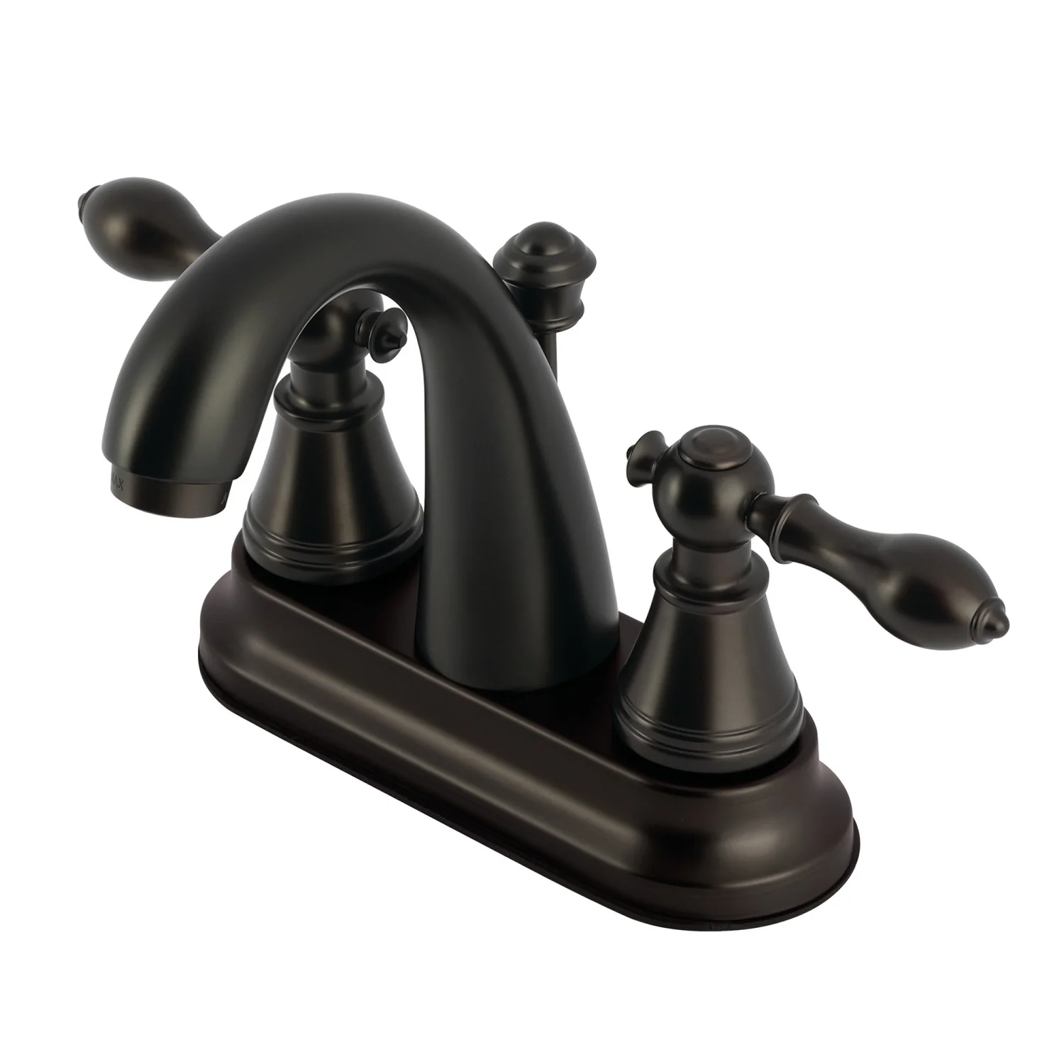 Kingston English Classic FSY7615AL Double-Handle 3-Hole Deck Mount 4-Inch Centerset Bathroom Faucet with Pop-Up Drain, Oil Rubbed Bronze