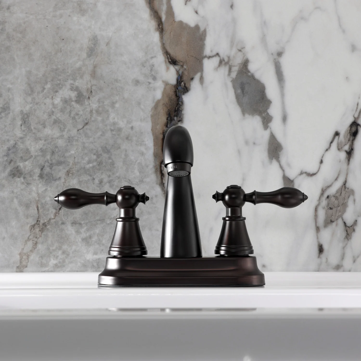 Kingston English Classic FSY7615AL Double-Handle 3-Hole Deck Mount 4-Inch Centerset Bathroom Faucet with Pop-Up Drain, Oil Rubbed Bronze - Image 3