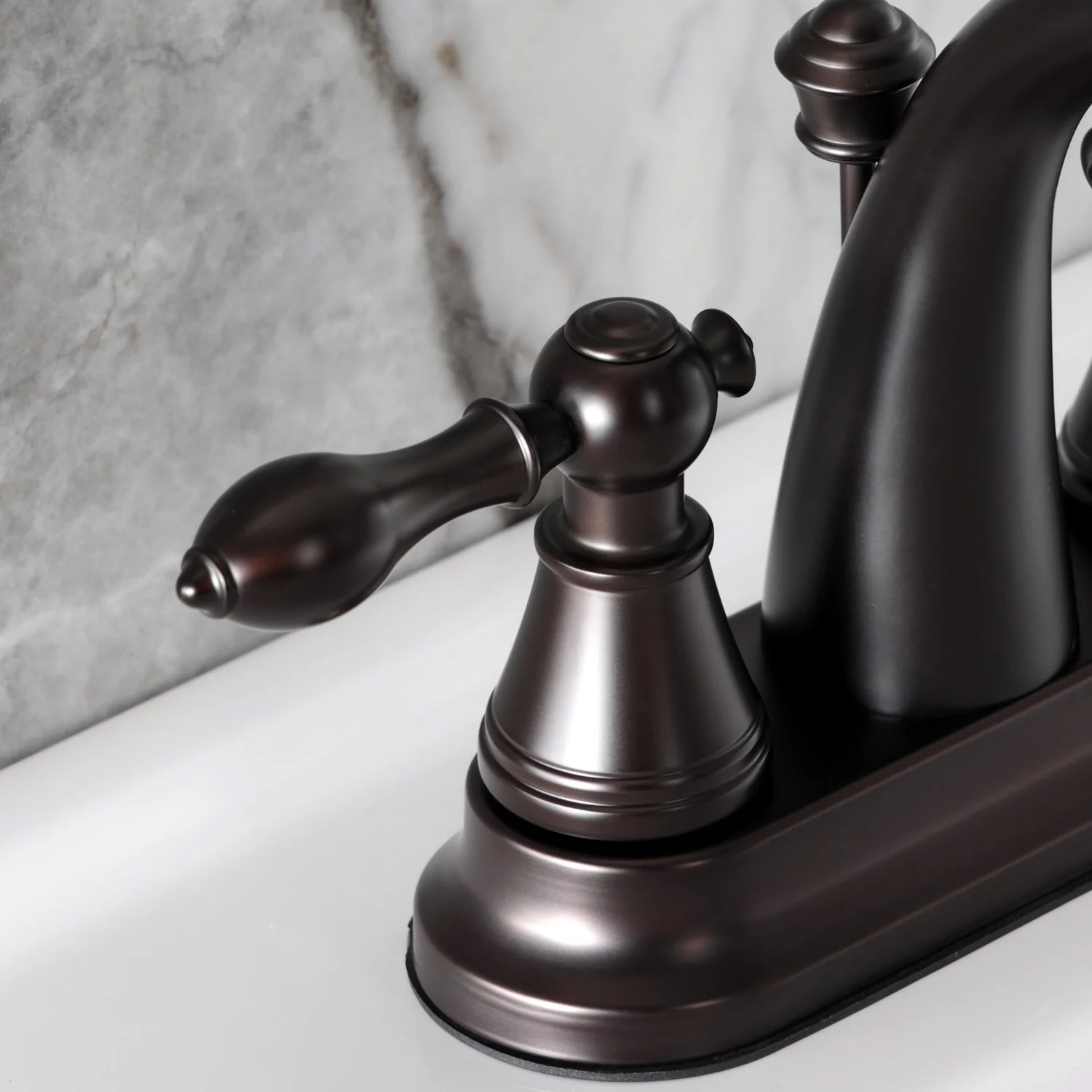 Kingston English Classic FSY7615AL Double-Handle 3-Hole Deck Mount 4-Inch Centerset Bathroom Faucet with Pop-Up Drain, Oil Rubbed Bronze - Image 7