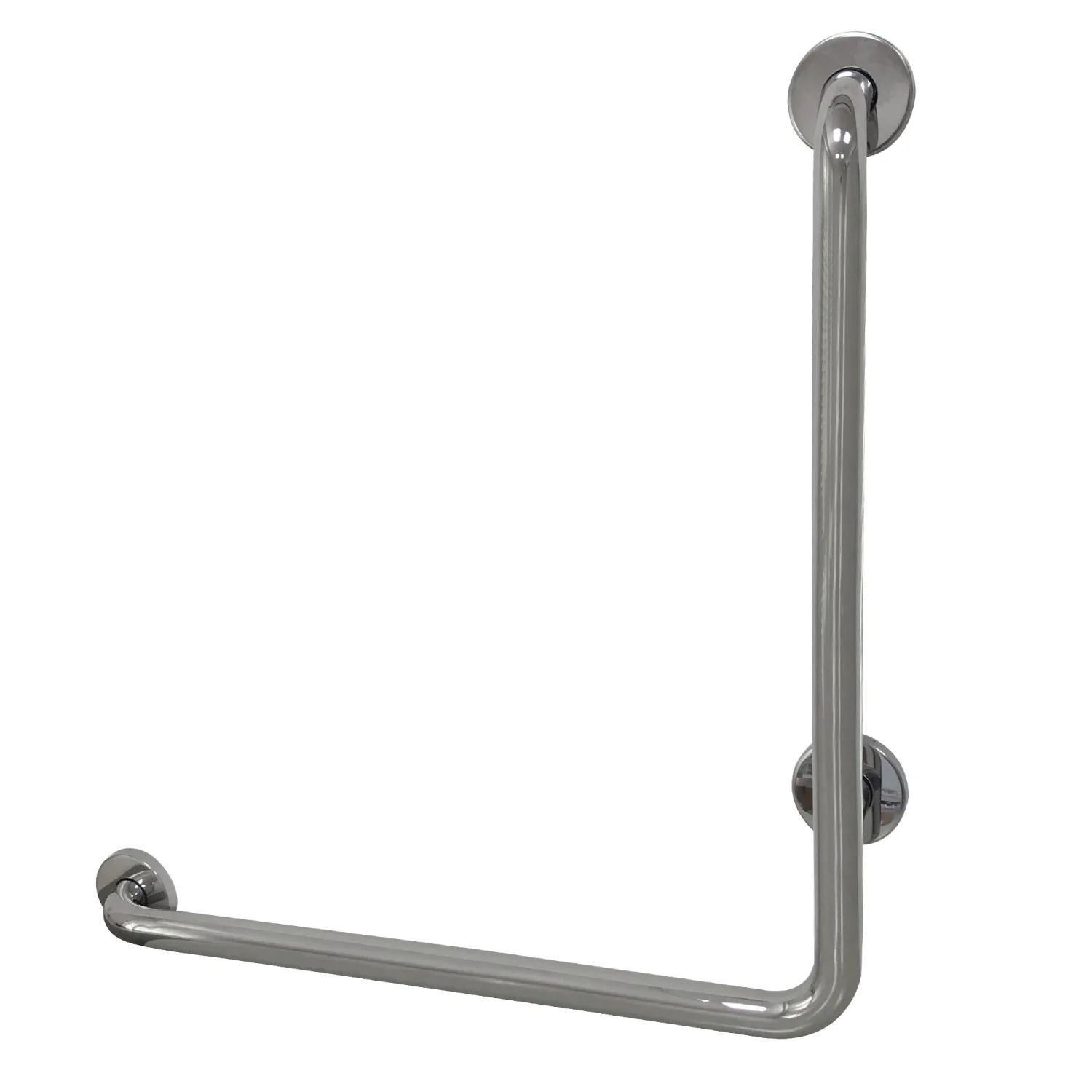 Kingston Tulare GBL1424CSL1 - Made To Match 24-Inch x 24-Inch L-Shaped Stainless Steel ADA Grab Bar - Left Hand, Mirror