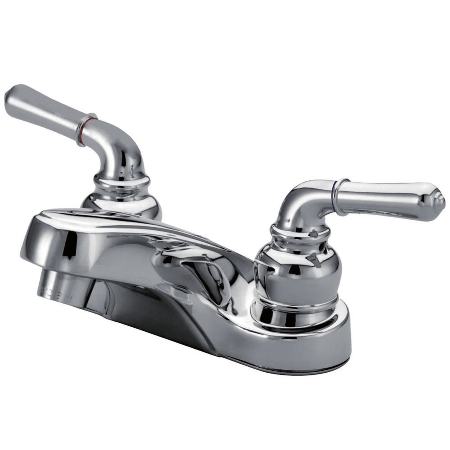 Kingston Tulare GKB251LP - Magellan Double-Handle 3-Hole Deck Mount 4-Inch Centerset Bathroom Faucet, Polished Chrome