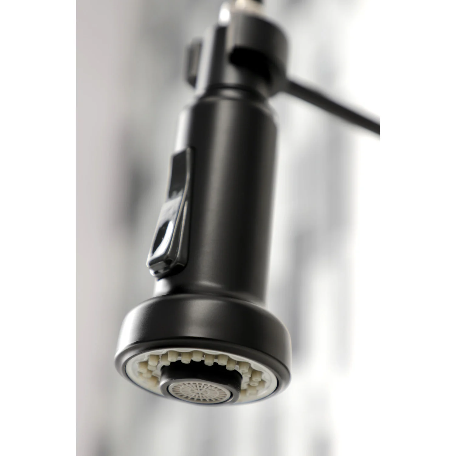 Kingston Sona GS8180DL - Concord Double-Handle 2-Hole Wall-Mount Pre-Rinse Bridge Kitchen Faucet, Matte Black - Image 4