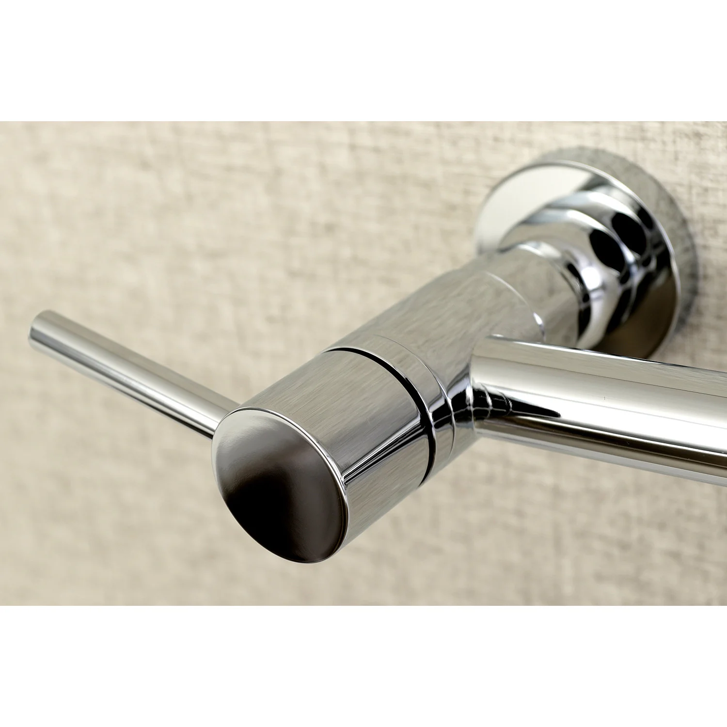 Kingston Sona GS8181DL - Concord Double-Handle 2-Hole Wall-Mount Pre-Rinse Bridge Kitchen Faucet, Polished Chrome - Image 6