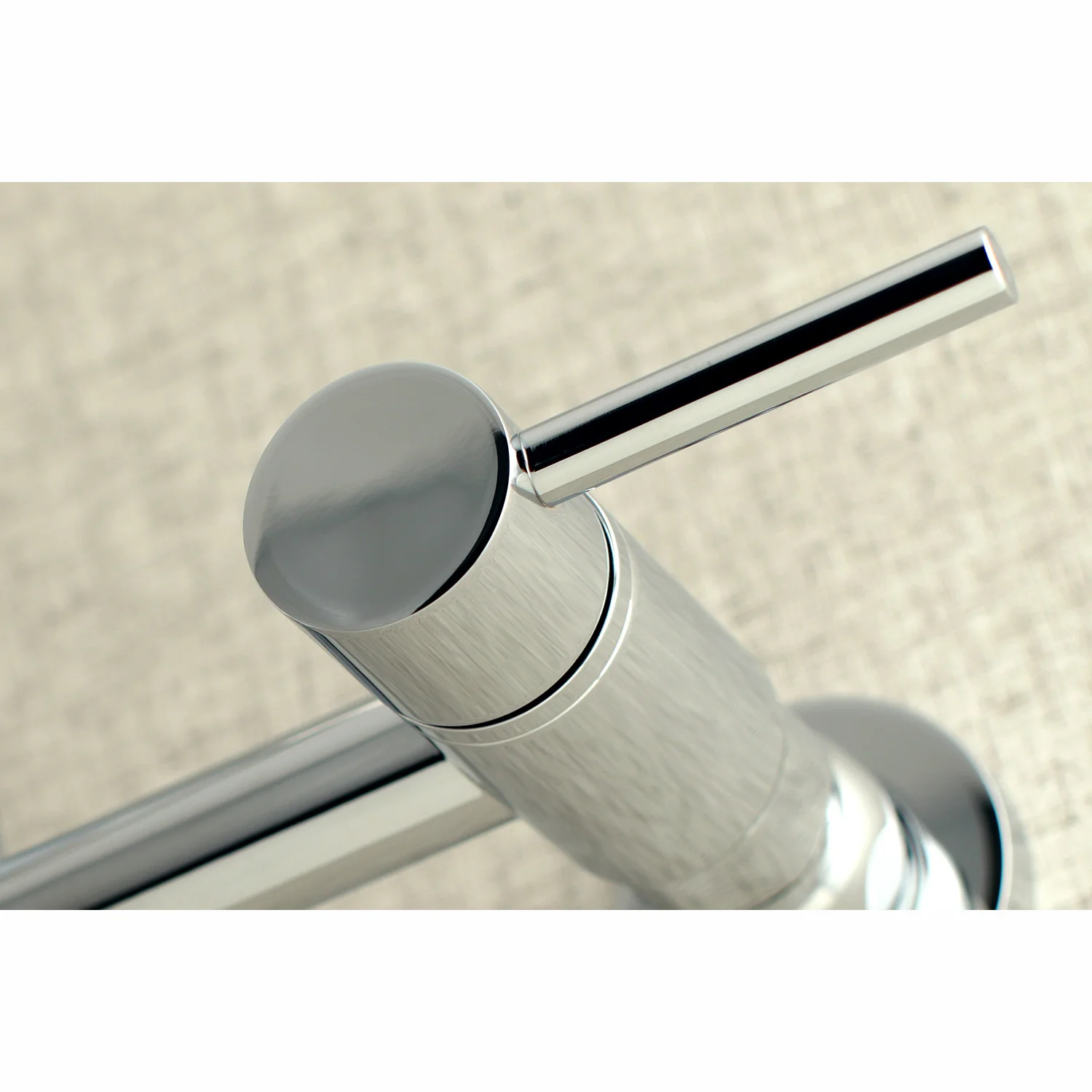 Kingston Sona GS8181DL - Concord Double-Handle 2-Hole Wall-Mount Pre-Rinse Bridge Kitchen Faucet, Polished Chrome - Image 9