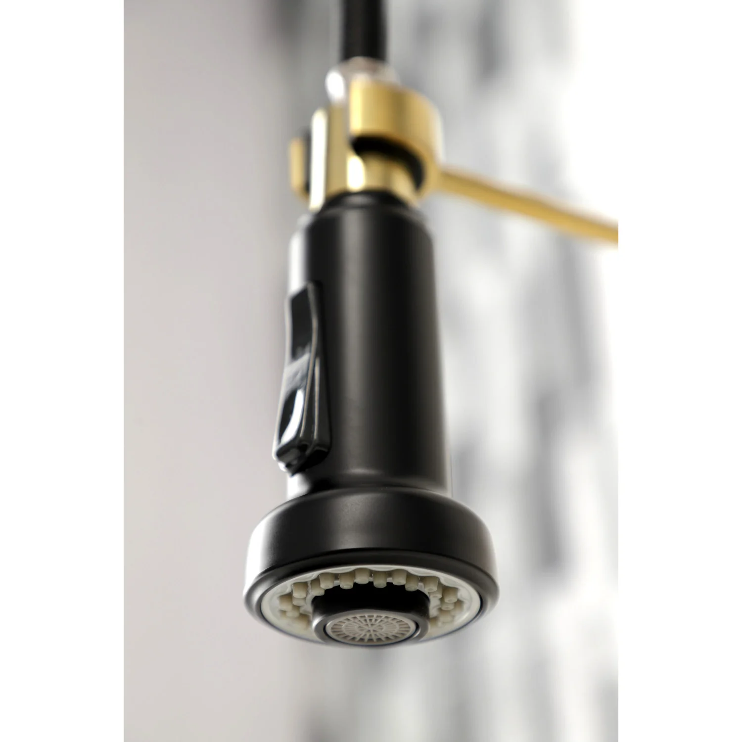 Kingston Sona GS8187DL - Concord Double-Handle 2-Hole Wall-Mount Pre-Rinse Bridge Kitchen Faucet, Brushed Brass - Image 11