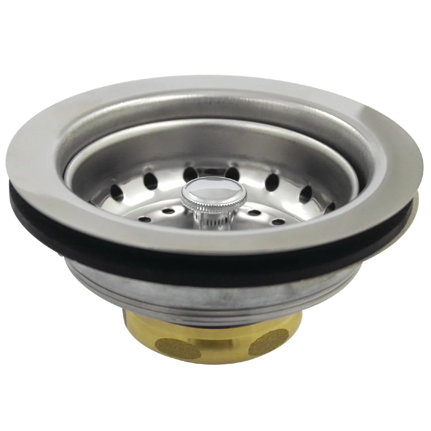 Kingston Tacoma K111B 3-1/2-Inch Kitchen Sink Basket Strainer, Brushed Stainless Steel