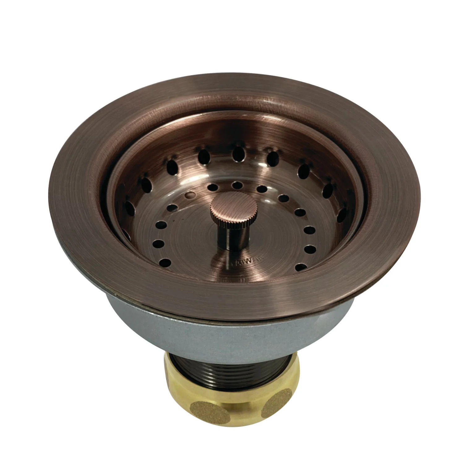 Kingston Tacoma K112AC 3-1/2 Inch Kitchen Sink Basket Strainer Only, Antique Copper