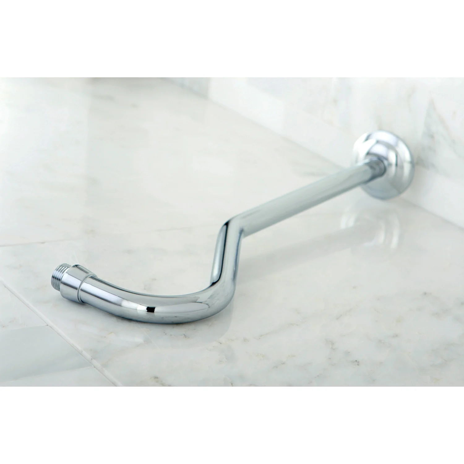 Kingston Restoration K117C1 17-Inch Rain Drop Shower Arm with Round Flange, Polished Chrome - Image 2