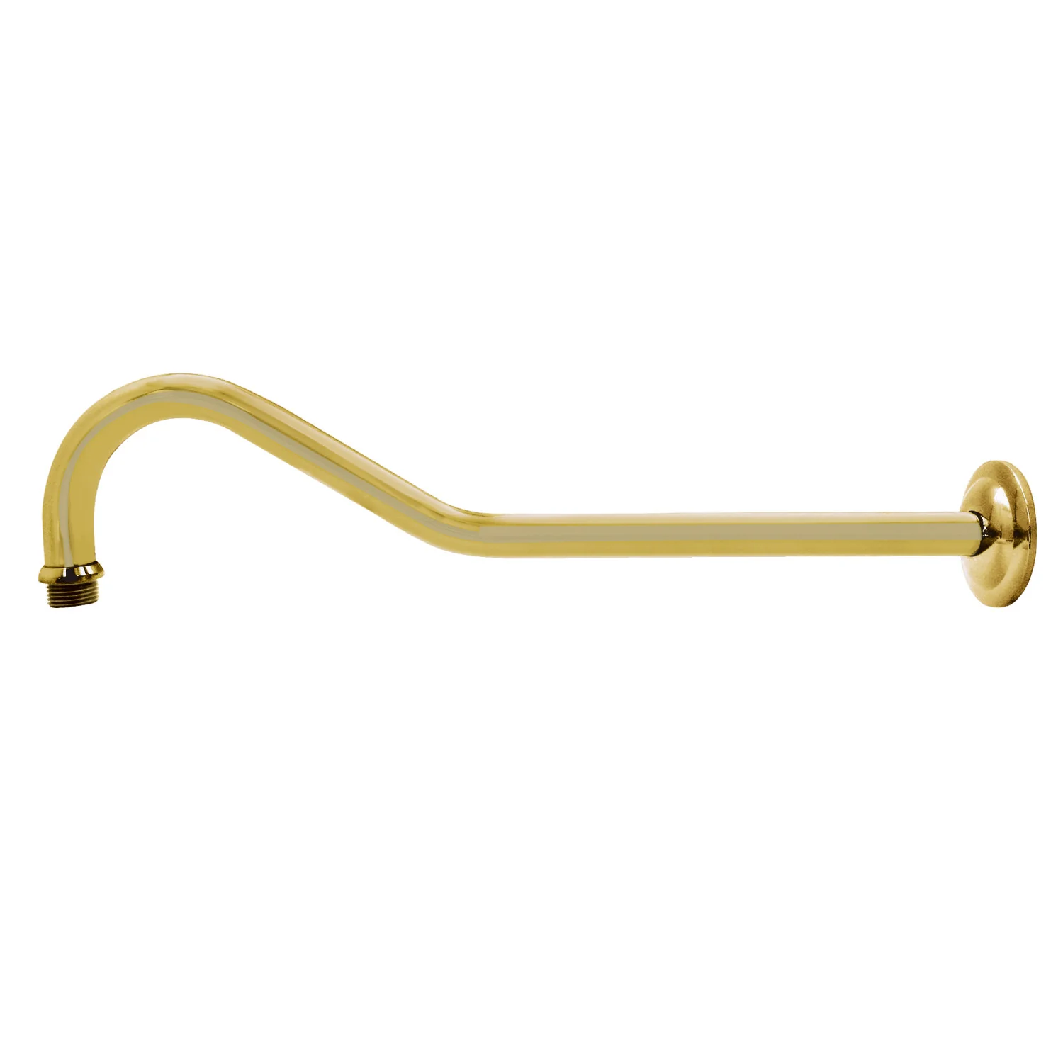 Kingston Restoration K117C2 17-Inch Rain Drop Shower Arm with Round Flange, Polished Brass