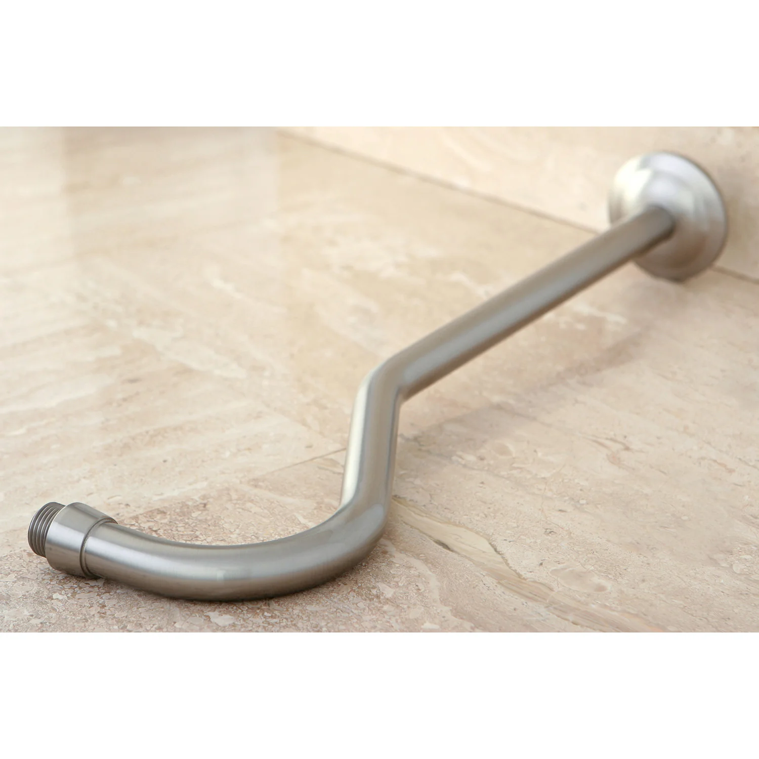 Kingston Restoration K117C8 17-Inch Rain Drop Shower Arm with Round Flange, Brushed Nickel - Image 3