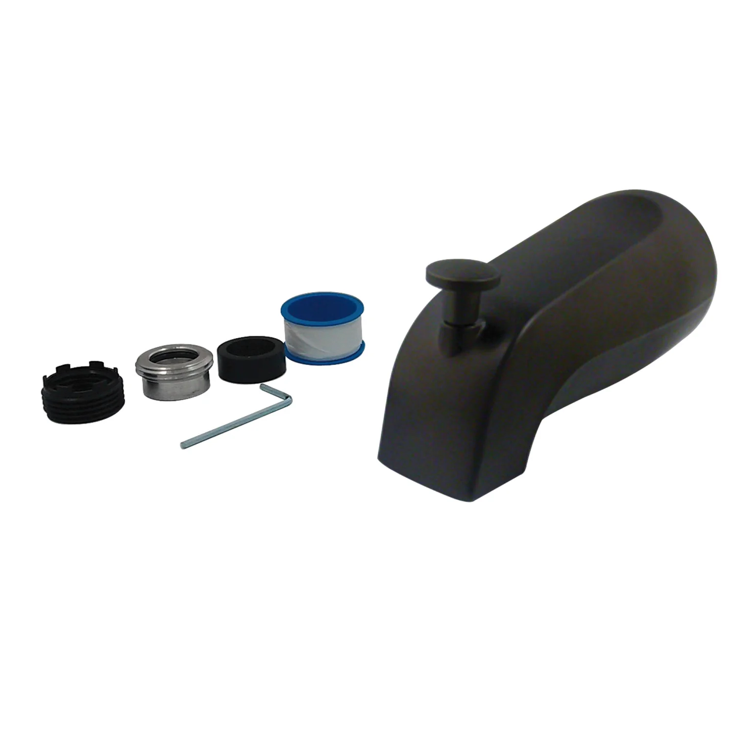 Kingston Made To Match K1273A5 5-3/8 Inch Brass Universal Tub Spout with Diverter, Oil Rubbed Bronze