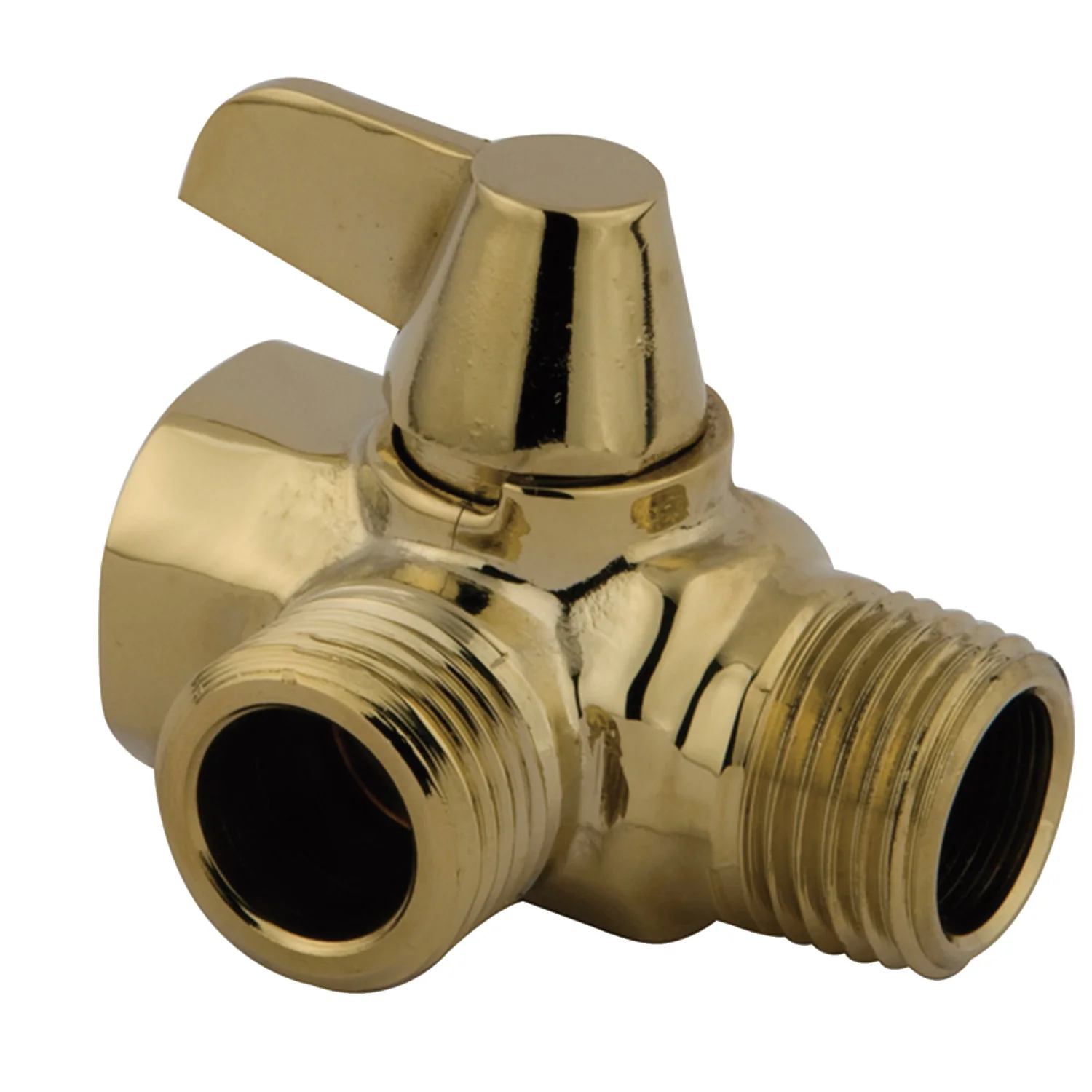 Kingston Trimscape K160A2 Wall Mount Shower Arm Diverter, Polished Brass