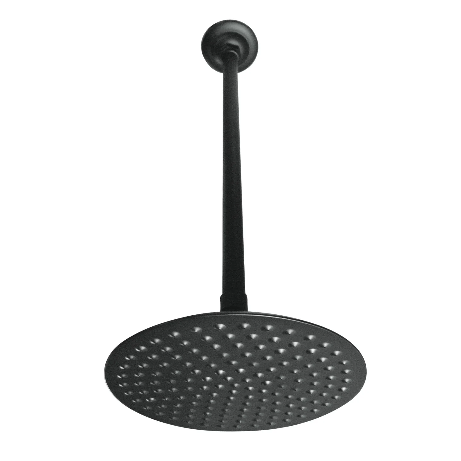 Kingston Heirloom K236K20 - Trimscape 7-3/4 Inch Round Raindrop Brass Shower Head with 17-Inch Ceiling Mount Shower Arm, Matte Black