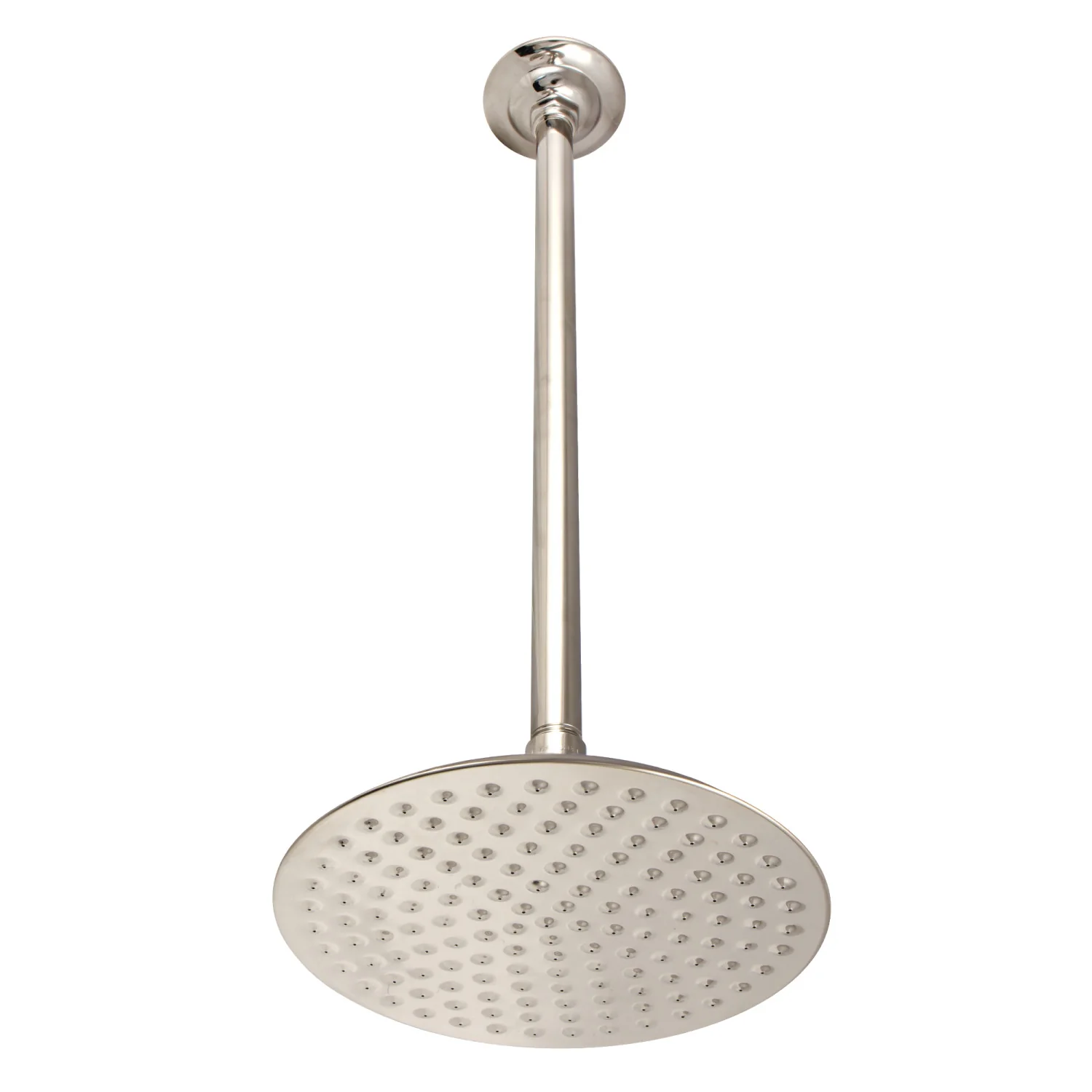 Kingston Heirloom K236K26 - Trimscape 7-3/4 Inch Round Raindrop Brass Shower Head with 17-Inch Ceiling Mount Shower Arm, Polished Nickel