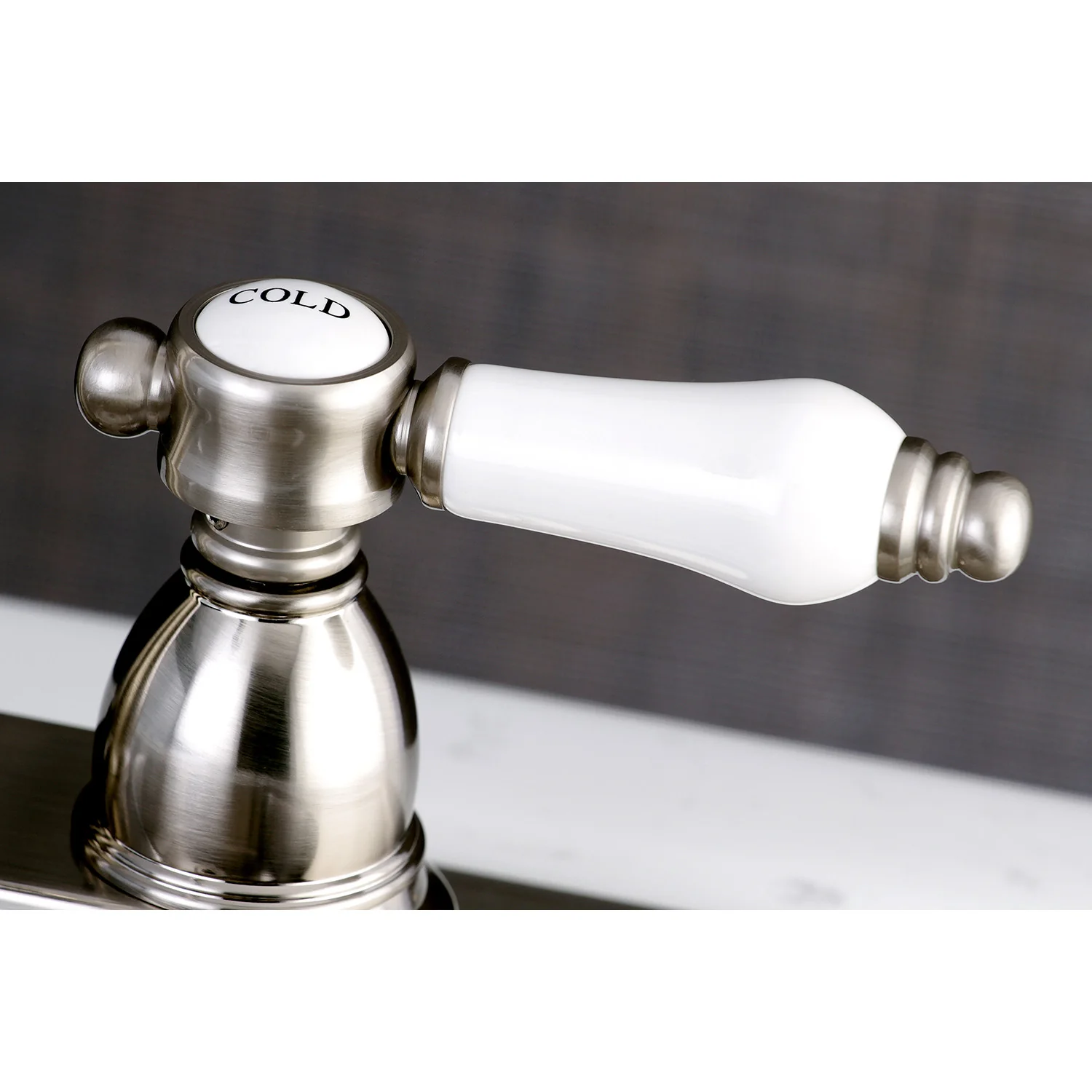 Kingston Heirloom KB1498BPL - Bel-Air Two-Handle 2-Hole Deck Mount Bar Faucet, Brushed Nickel - Image 3