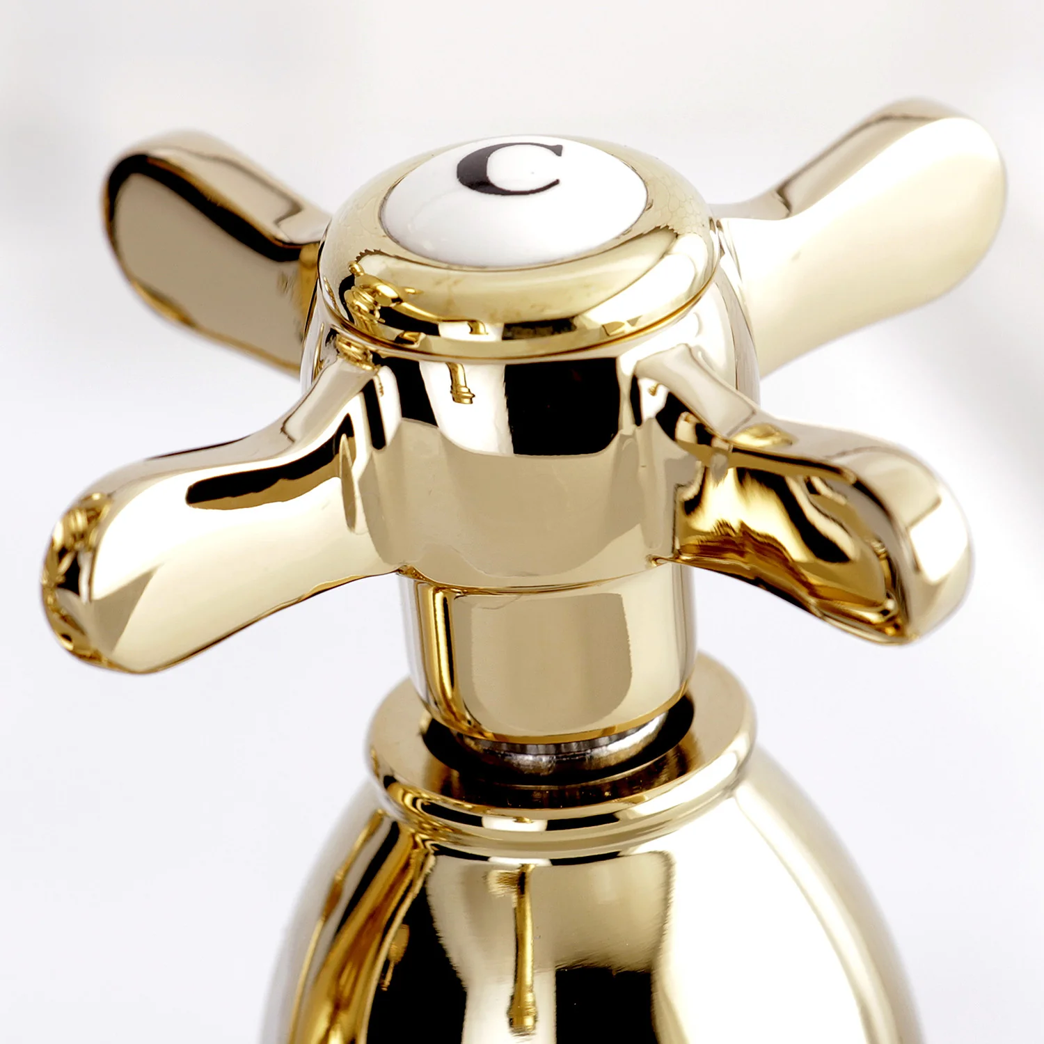 Kingston Heirloom KB1602BEX - Essex Double-Handle 3-Hole Deck Mount 4-Inch Centerset Bathroom Faucet with Pop-Up Drain, Polished Brass - Image 3