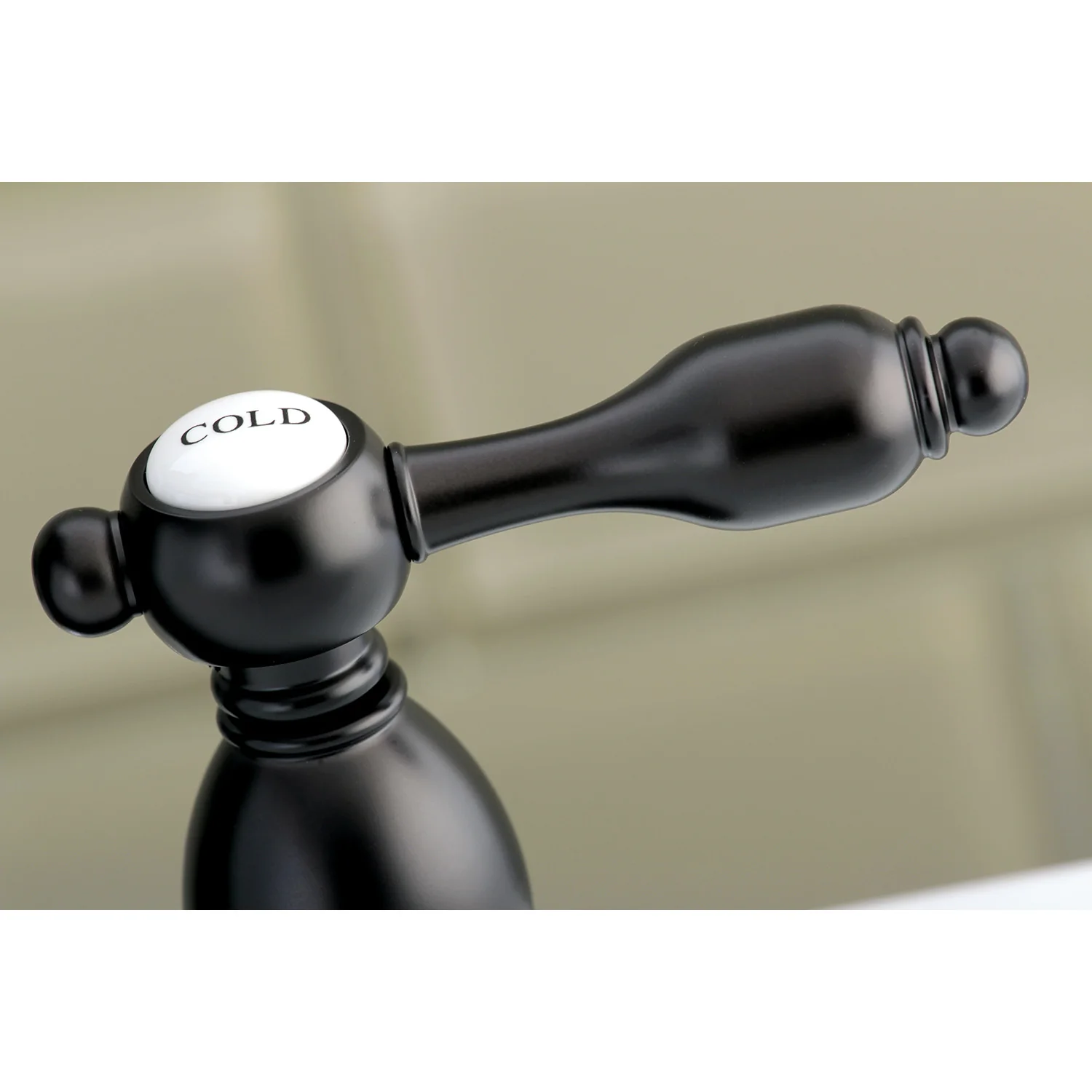 Kingston Heirloom KB1605TAL - Tudor Double-Handle 3-Hole Deck Mount 4-Inch Centerset Bathroom Faucet with Pop-Up Drain, Oil Rubbed Bronze - Image 2