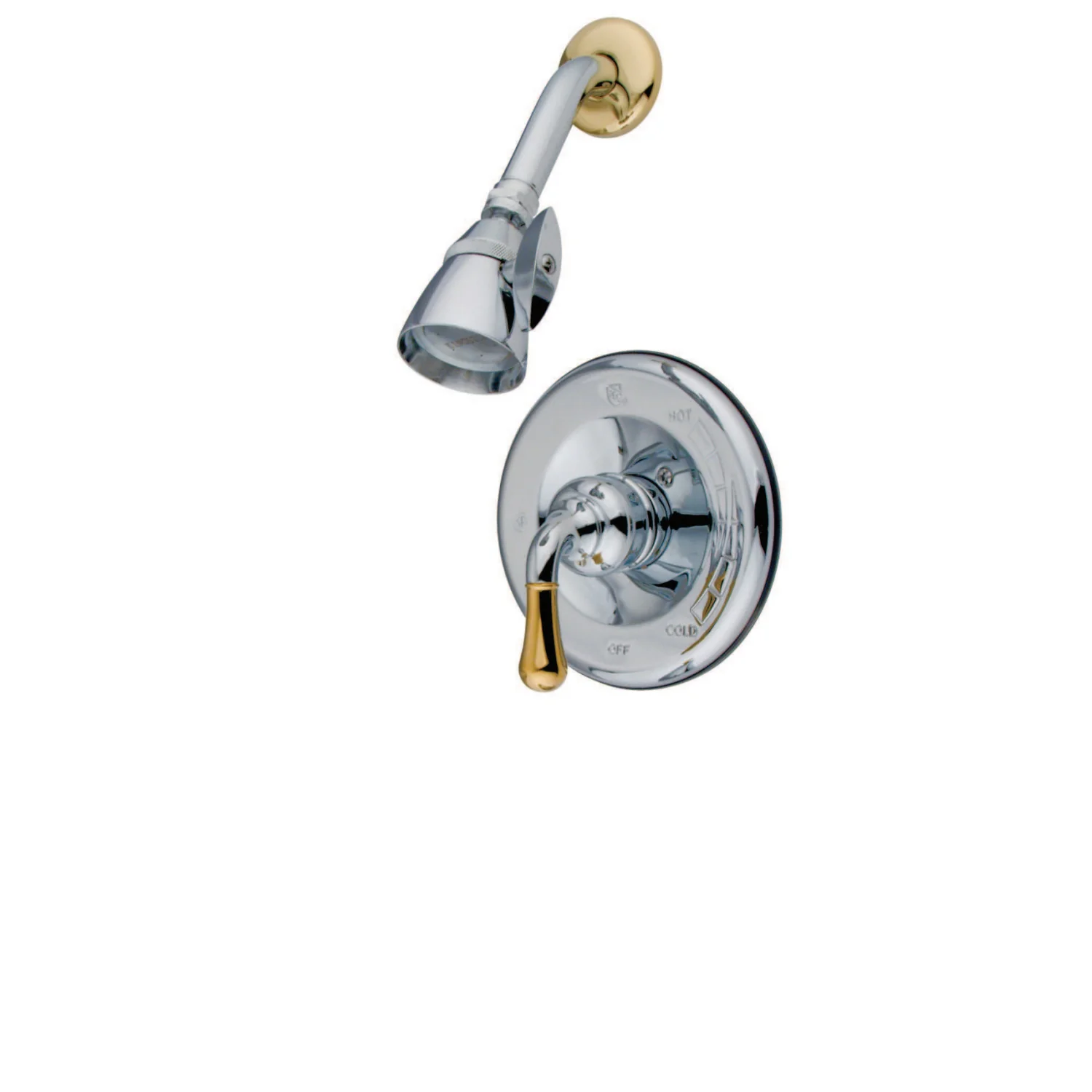 Kingston Tulare KB1634SO - Magellan Single-Handle Pressure Balanced Shower Faucet, Polished Chrome/Polished Brass