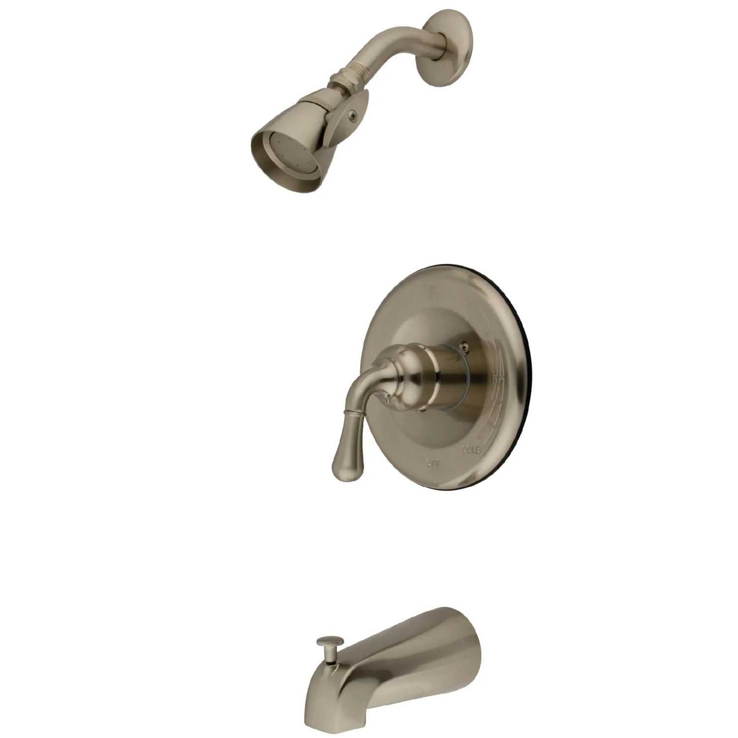 Kingston Tulare KB1638 - Magellan Single-Handle Pressure Balanced Tub and Shower Faucet, Brushed Nickel