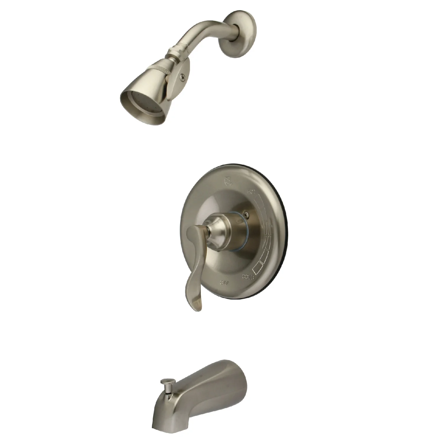 Kingston Tulare KB1638DFL - NuFrench Single-Handle Pressure Balanced Tub and Shower Faucet, Brushed Nickel