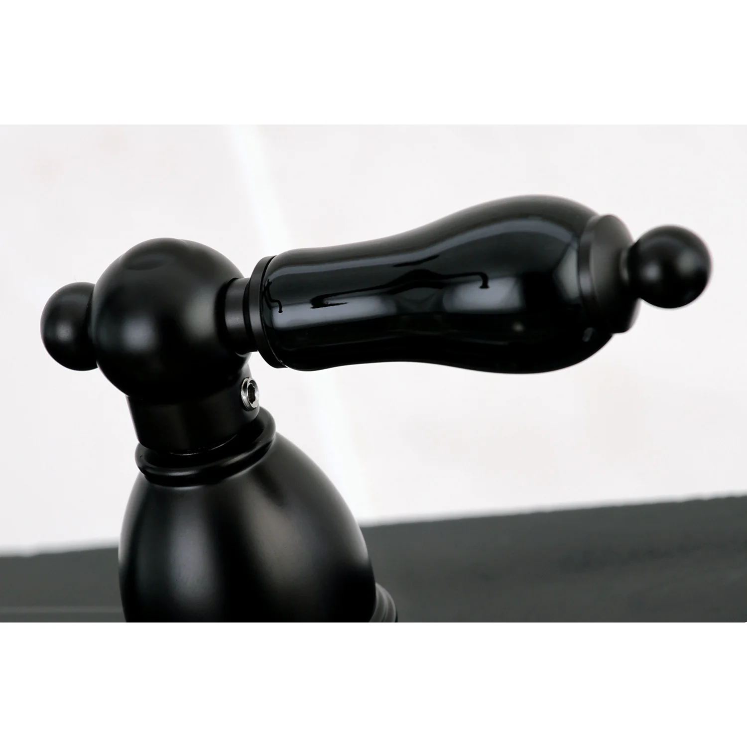 Kingston Heirloom KB1795PKLBS - Duchess Double-Handle 4-Hole Widespread Kitchen Faucet with Brass Sprayer, Oil Rubbed Bronze - Image 2
