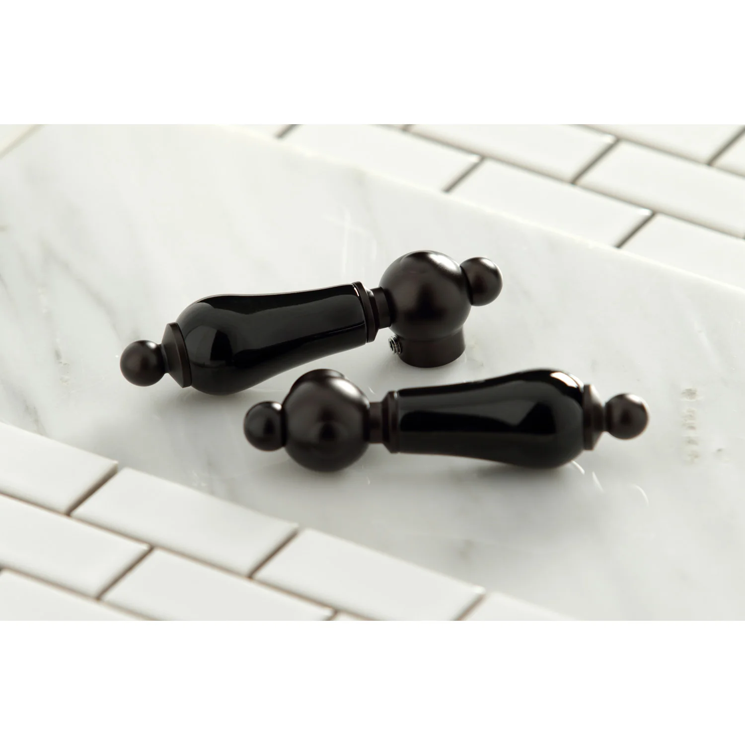 Kingston Heirloom KB1795PKLBS - Duchess Double-Handle 4-Hole Widespread Kitchen Faucet with Brass Sprayer, Oil Rubbed Bronze - Image 6