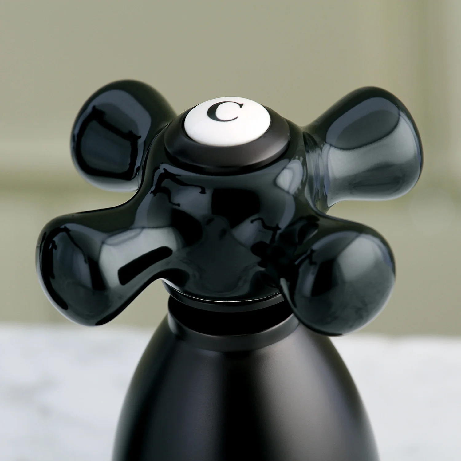 Kingston Heirloom KB1975PKX - Duchess Two-Handle 3-Hole Deck Mount Widespread Bathroom Faucet with Pop-Up Drain, Oil Rubbed Bronze - Image 3