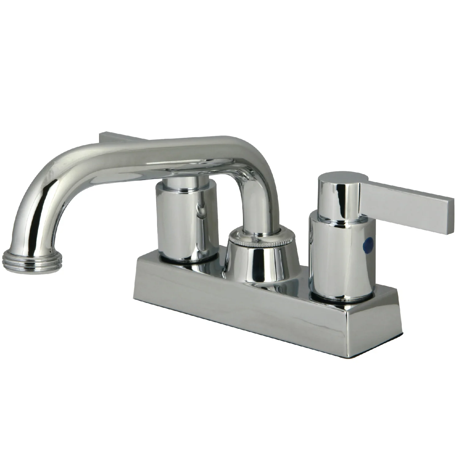 Kingston Tulare KB2471NDL - NuvoFusion Double-Handle 2-Hole Deck Mount Laundry Faucet, Polished Chrome
