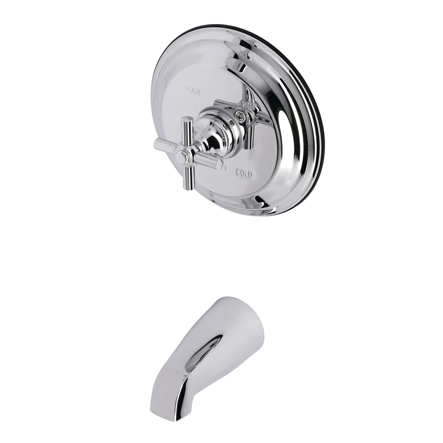 Kingston Tulare KB2631EXTO Single-Handle Pressure Balanced Tub Faucet, Polished Chrome