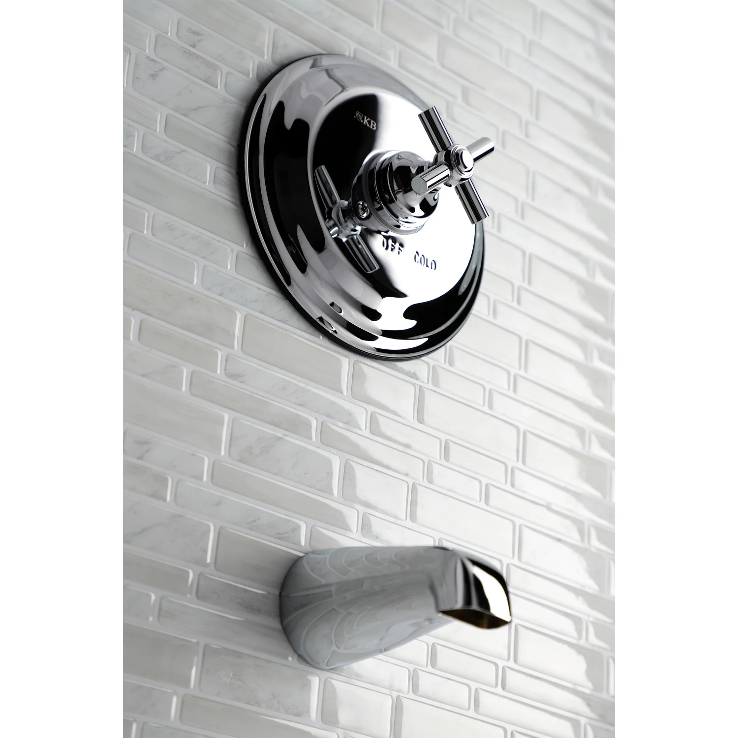 Kingston Tulare KB2631EXTO Single-Handle Pressure Balanced Tub Faucet, Polished Chrome - Image 5