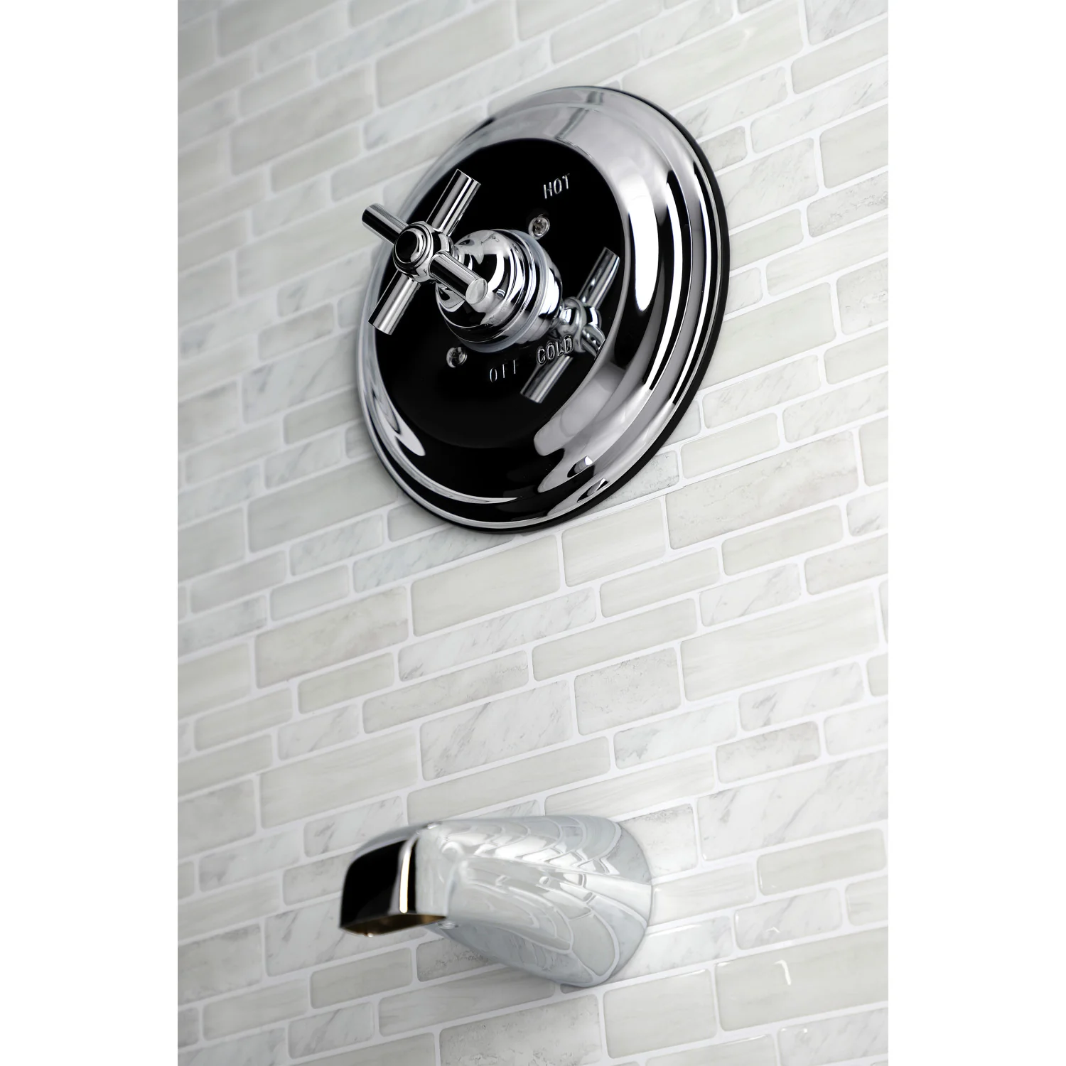Kingston Tulare KB2631EXTO Single-Handle Pressure Balanced Tub Faucet, Polished Chrome - Image 6