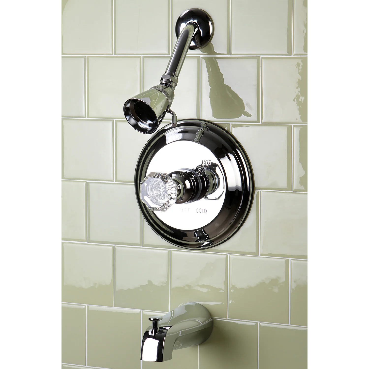 Kingston Heirloom KB2631WCL - Celebrity Single-Handle Pressure Balanced Tub and Shower Faucet, Polished Chrome - Image 3