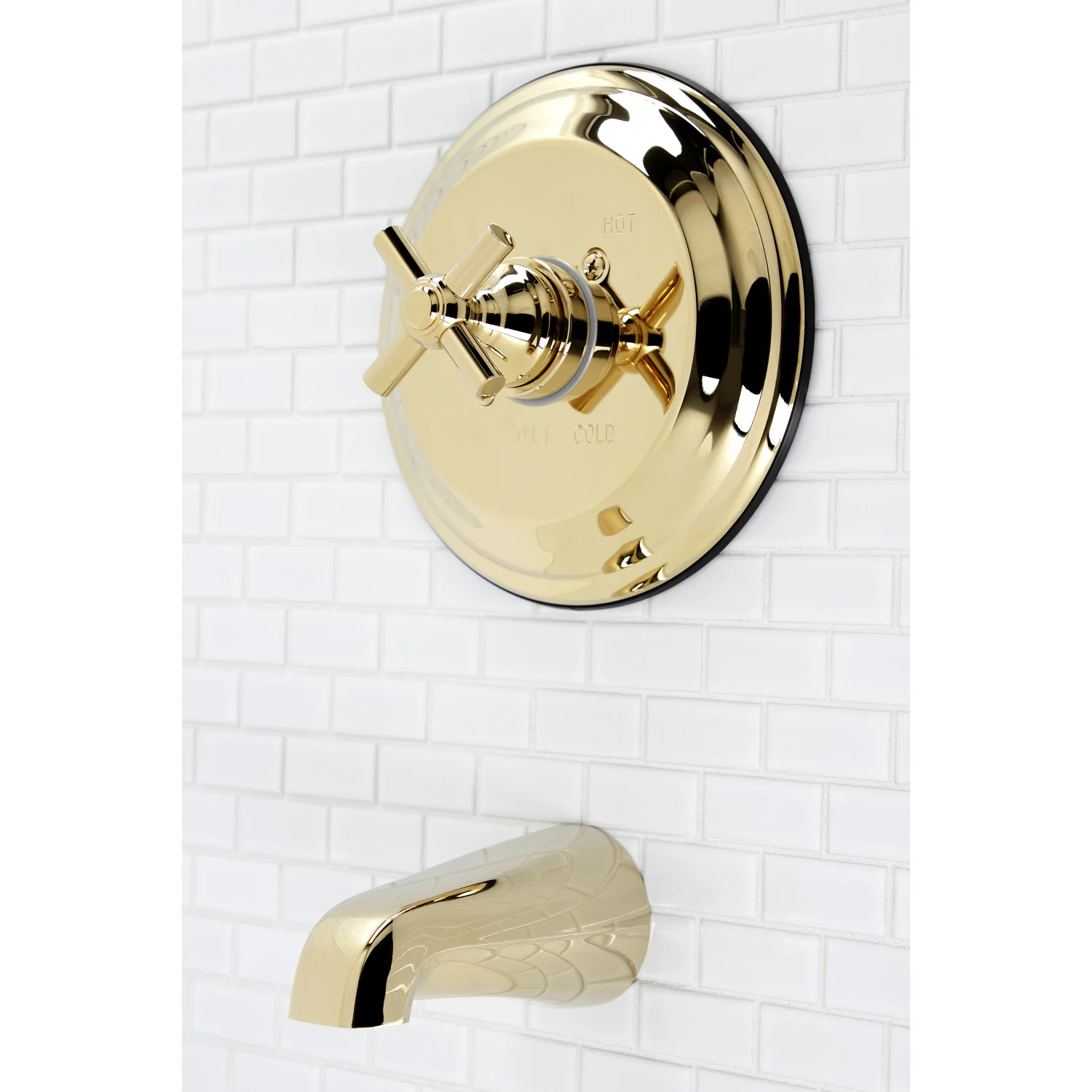 Kingston Tulare KB2632EXTO Single-Handle Pressure Balanced Tub Faucet, Polished Brass - Image 2