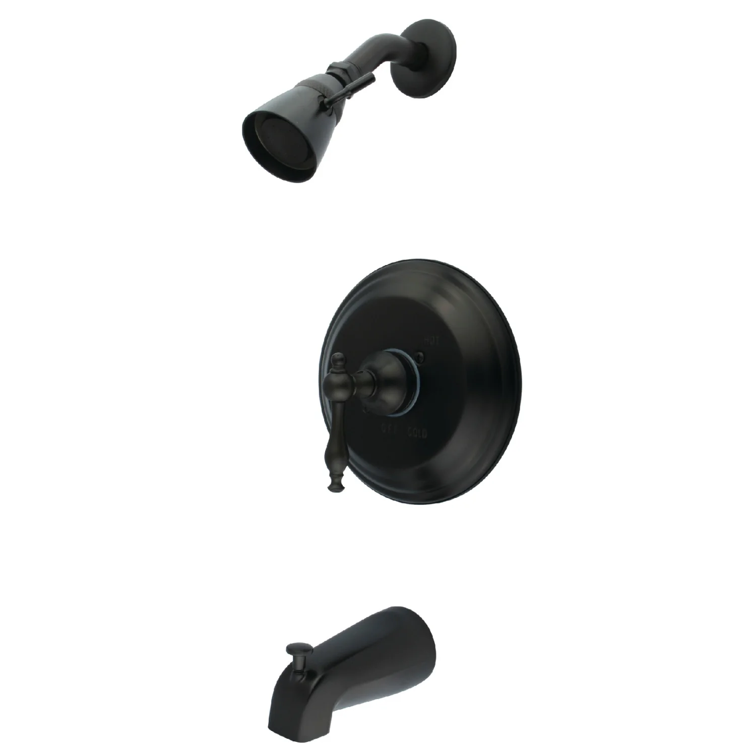 Kingston Tulare KB2635NL - Milano Single-Handle Pressure Balanced Tub and Shower Faucet, Oil Rubbed Bronze