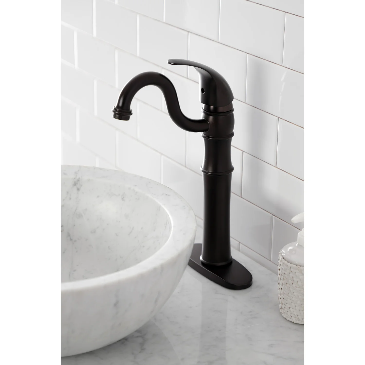 Kingston Heirloom KB3425LL - Victorian Single-Handle 1-Hole Deck Mount Vessel Faucet, Oil Rubbed Bronze - Image 5