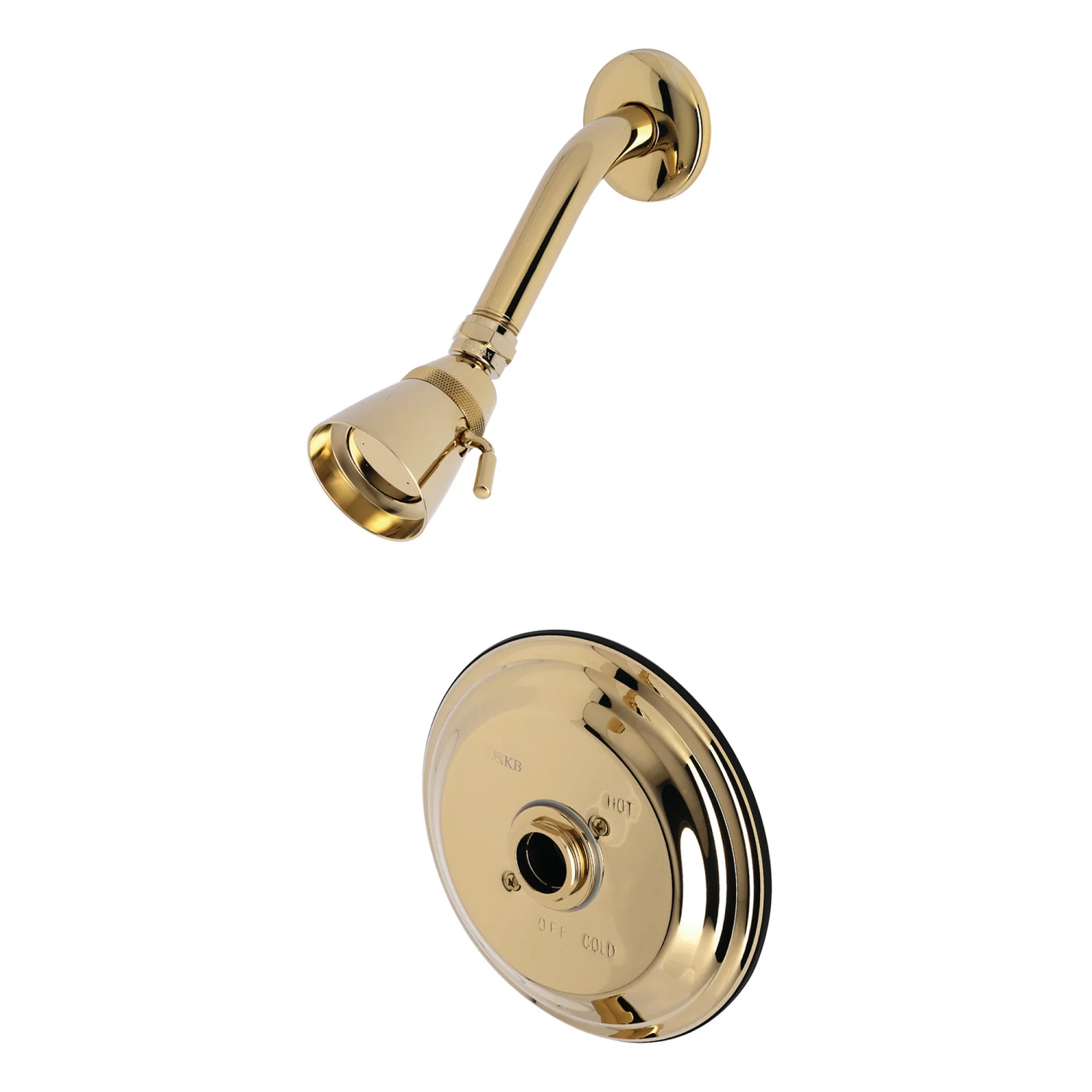 Kingston Tulare KB3632TSLH Single-Handle Pressure Balanced Shower Faucet, Trim Only without Handle, Polished Brass