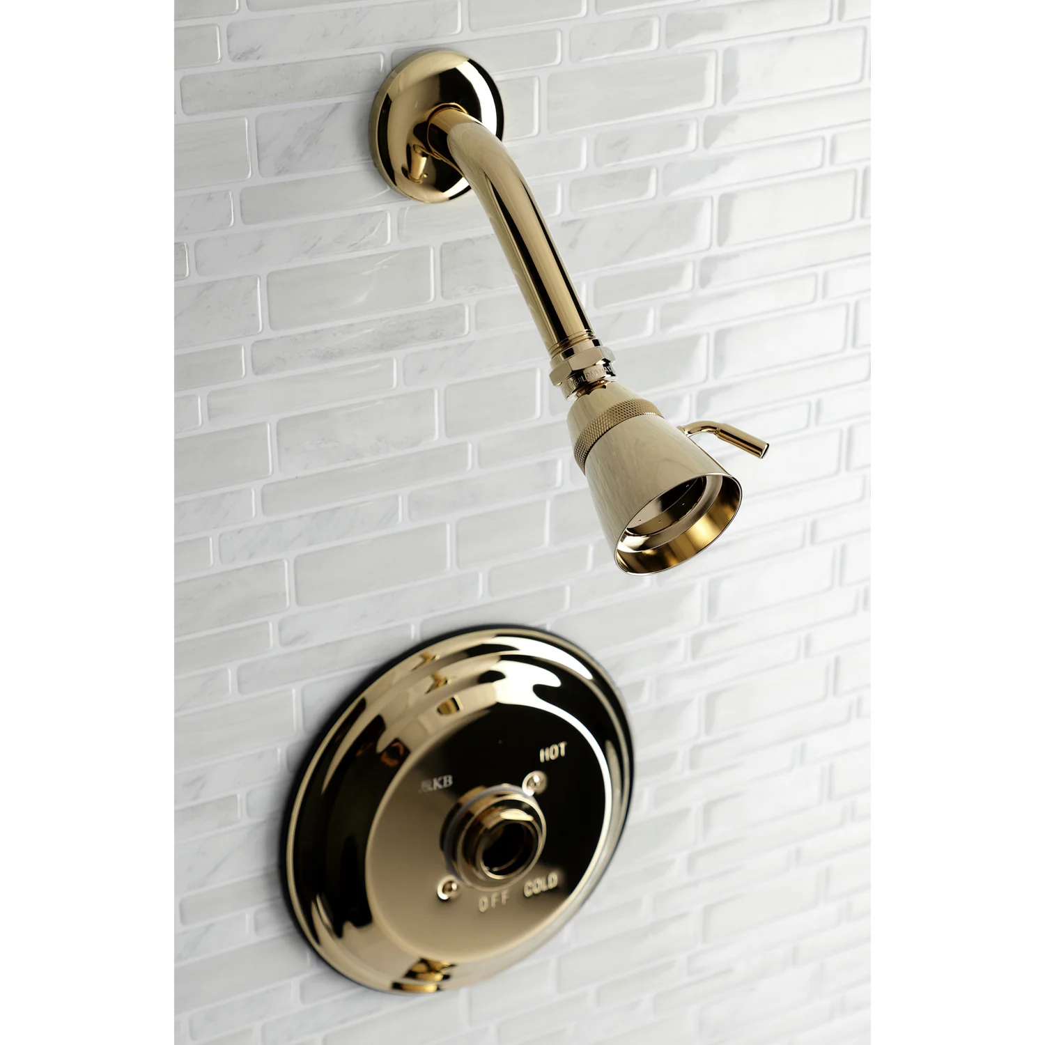 Kingston Tulare KB3632TSLH Single-Handle Pressure Balanced Shower Faucet, Trim Only without Handle, Polished Brass - Image 4