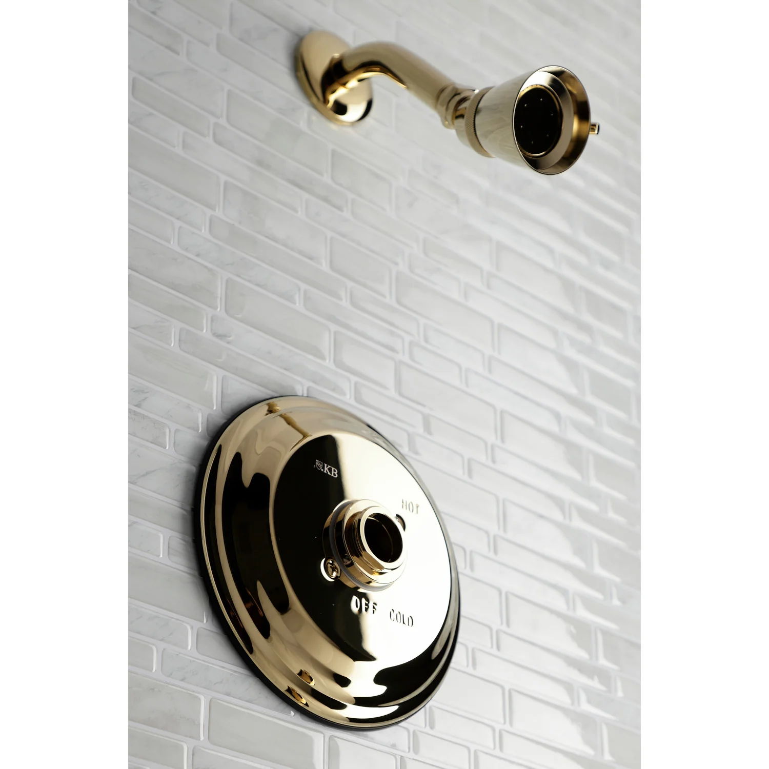 Kingston Tulare KB3632TSLH Single-Handle Pressure Balanced Shower Faucet, Trim Only without Handle, Polished Brass - Image 5