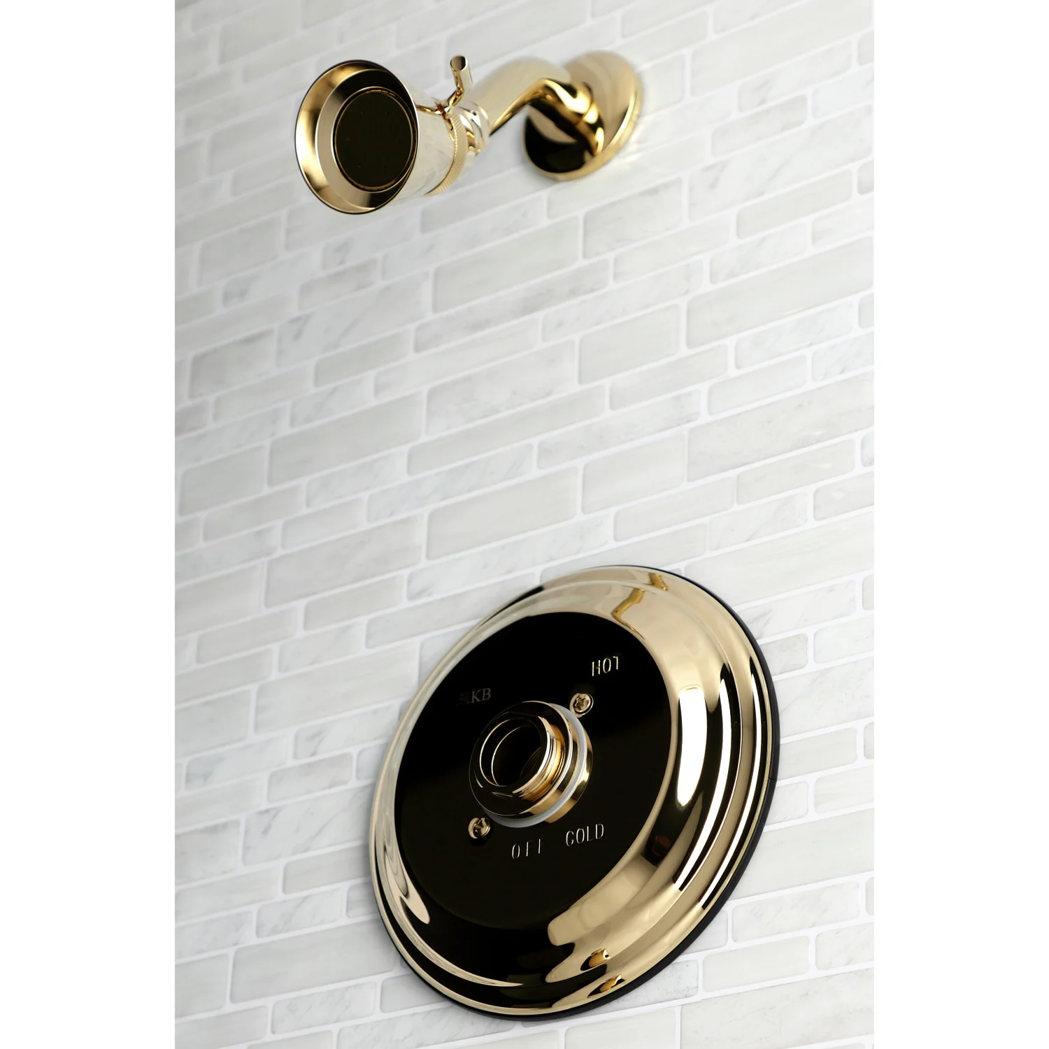 Kingston Tulare KB3632TSLH Single-Handle Pressure Balanced Shower Faucet, Trim Only without Handle, Polished Brass - Image 6