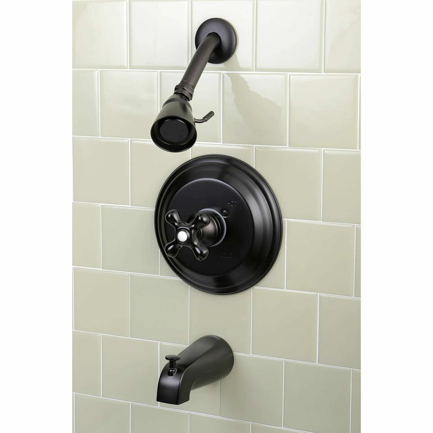 Kingston Heirloom KB3635PKL - Duchess Single-Handle Pressure Balanced Tub and Shower Faucet, Oil Rubbed Bronze - Image 2