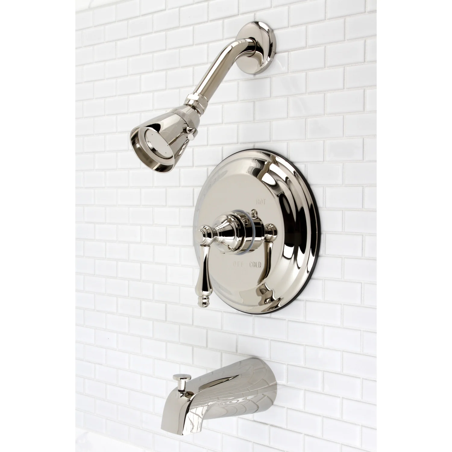 Kingston Heirloom KB3636AL - Restoration Single-Handle Pressure Balanced Tub and Shower Faucet, Polished Nickel - Image 2