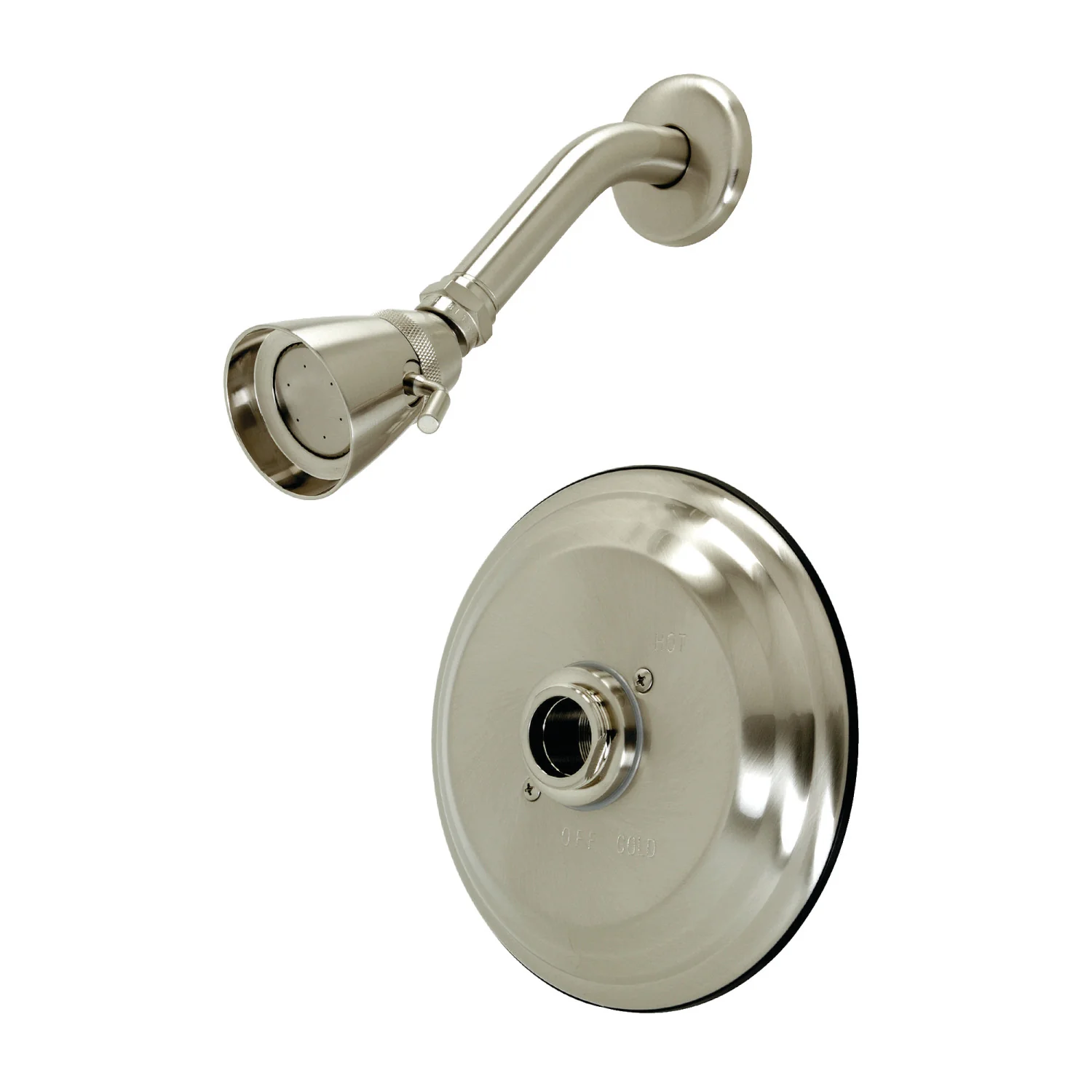Kingston Tulare KB3638TSLH Single-Handle Pressure Balanced Shower Faucet, Trim Only without Handle, Brushed Nickel