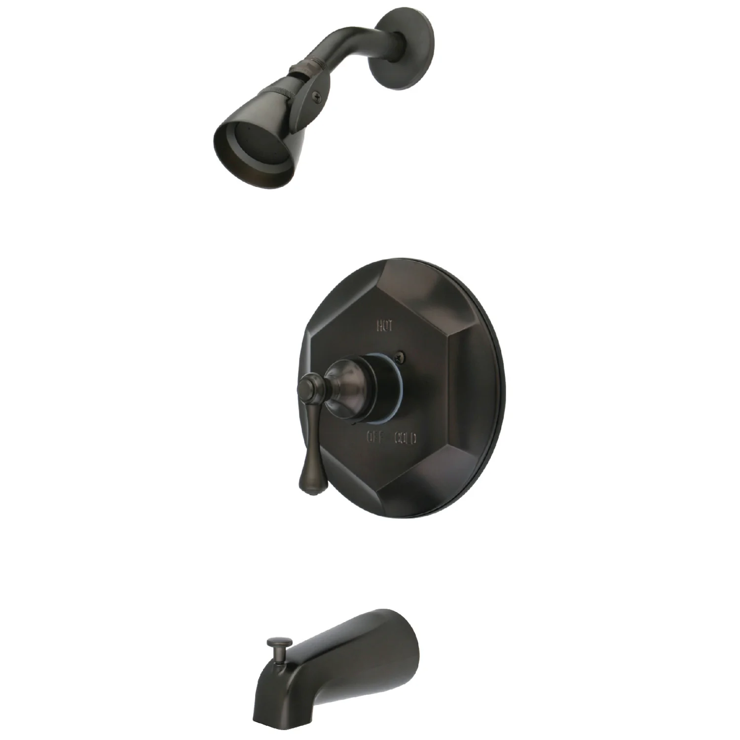 Kingston English Vintage KB4635BL Single-Handle Pressure Balanced Tub and Shower Faucet, Oil Rubbed Bronze