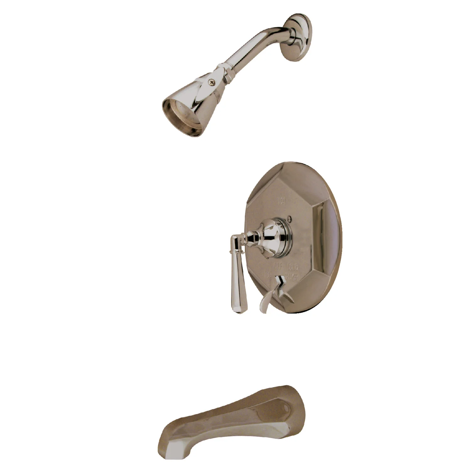 Kingston Tulare KB46380HL Single-Handle Pressure Balanced Tub and Shower Faucet, Brushed Nickel