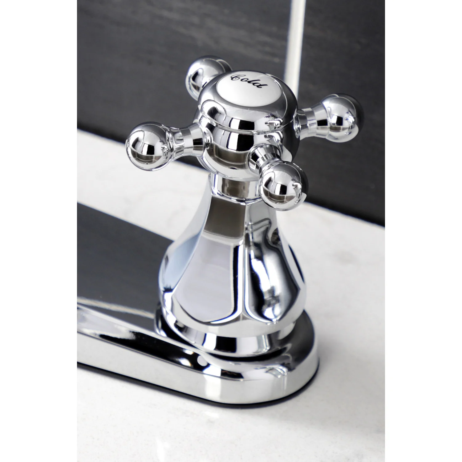 Kingston Heirloom KB4721BXSP - Metropolitan Two-Handle 4-Hole 8" Centerset Kitchen Faucet with Side Sprayer, Polished Chrome - Image 4