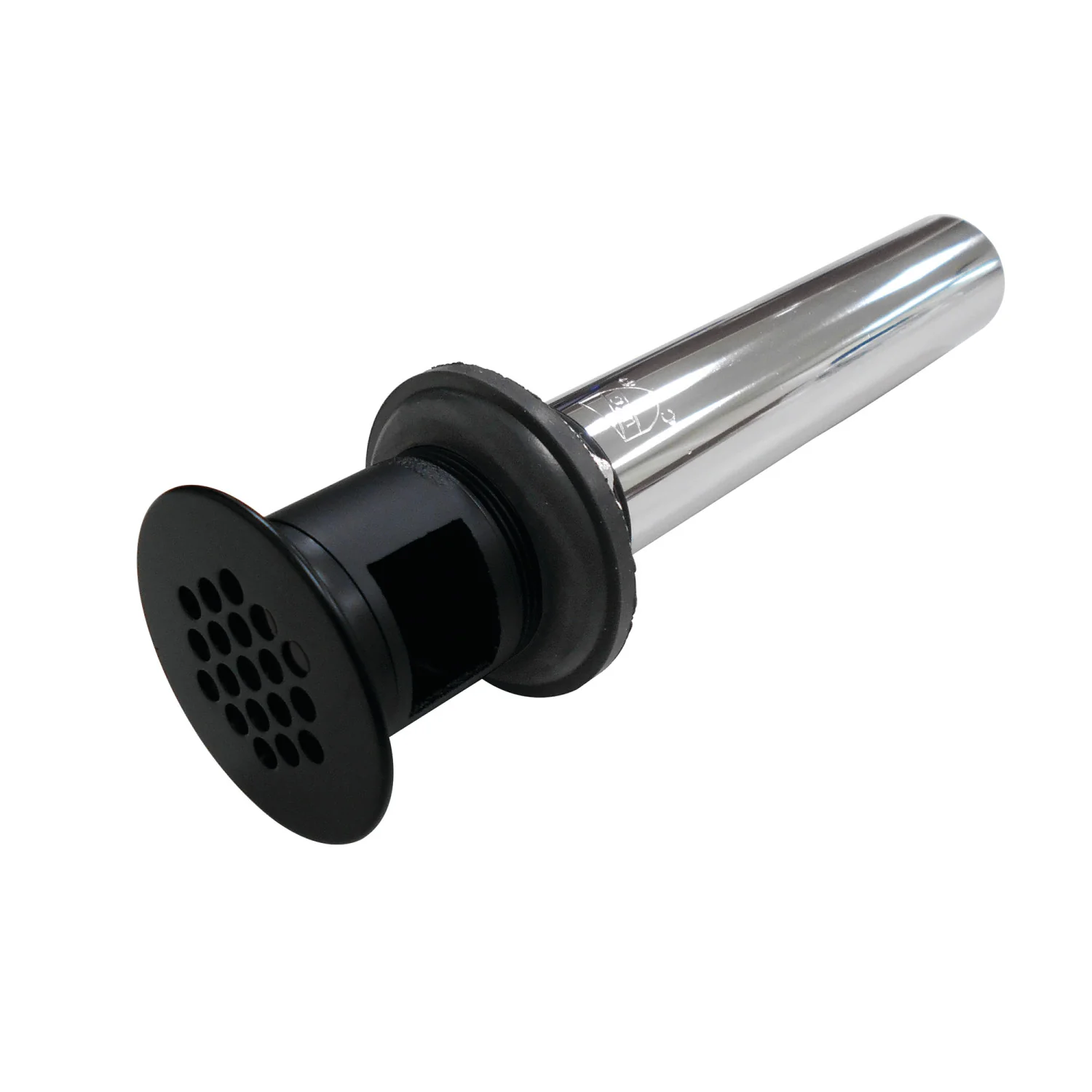 Kingston Trimscape KB5000MB Brass Grid Bathroom Sink Drain with Overflow, 17 Gauge, Matte Black