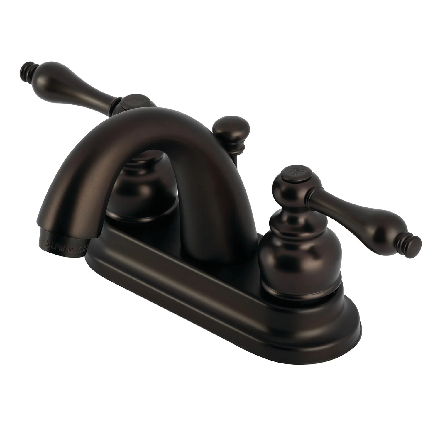 Kingston Heirloom KB5615AL - Restoration Double-Handle 3-Hole Deck Mount 4-Inch Centerset Bathroom Faucet with Pop-Up Drain, Oil Rubbed Bronze